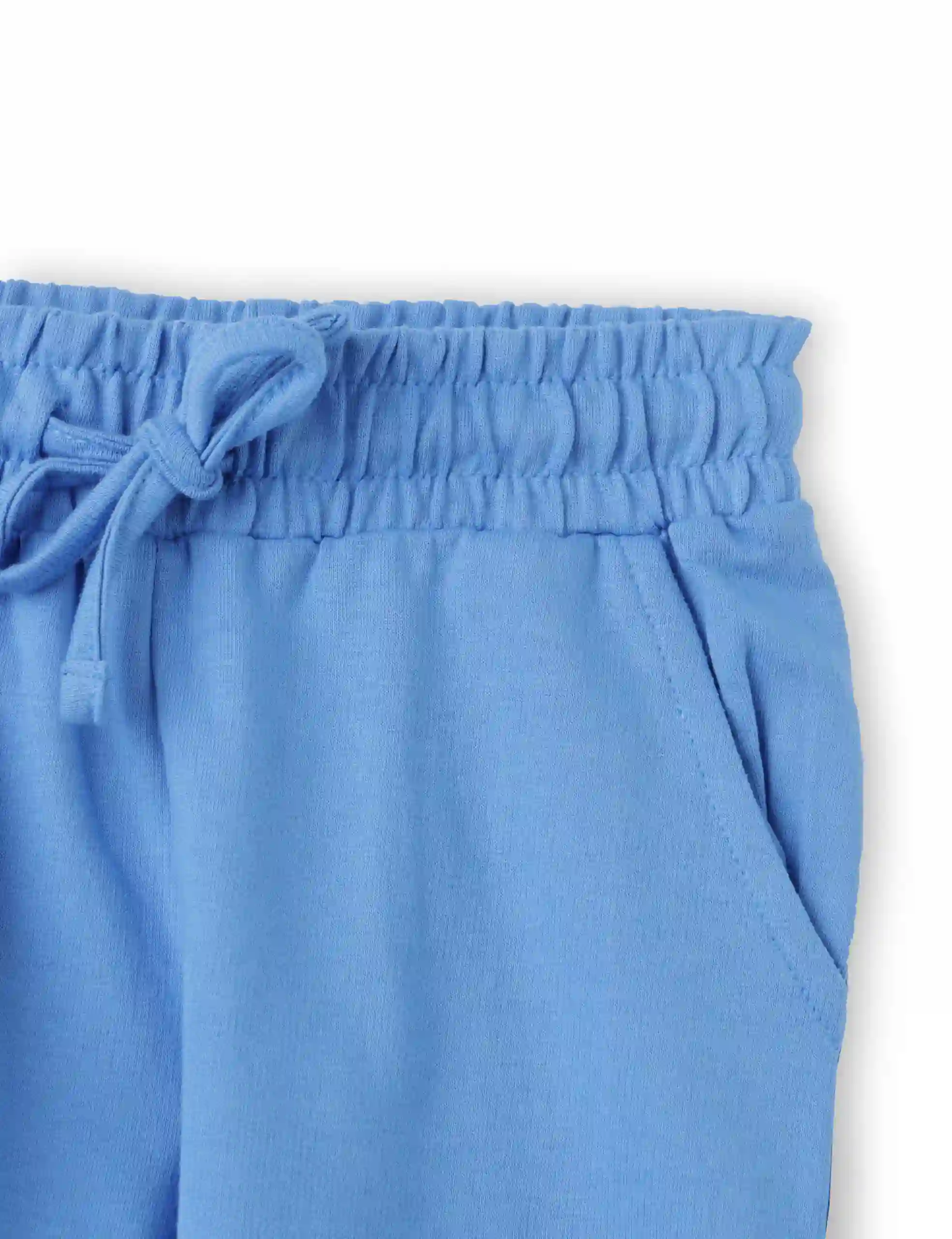 Boys Shorts Cotton French Terry All Aboard Blue Baby Penguin - Image 3