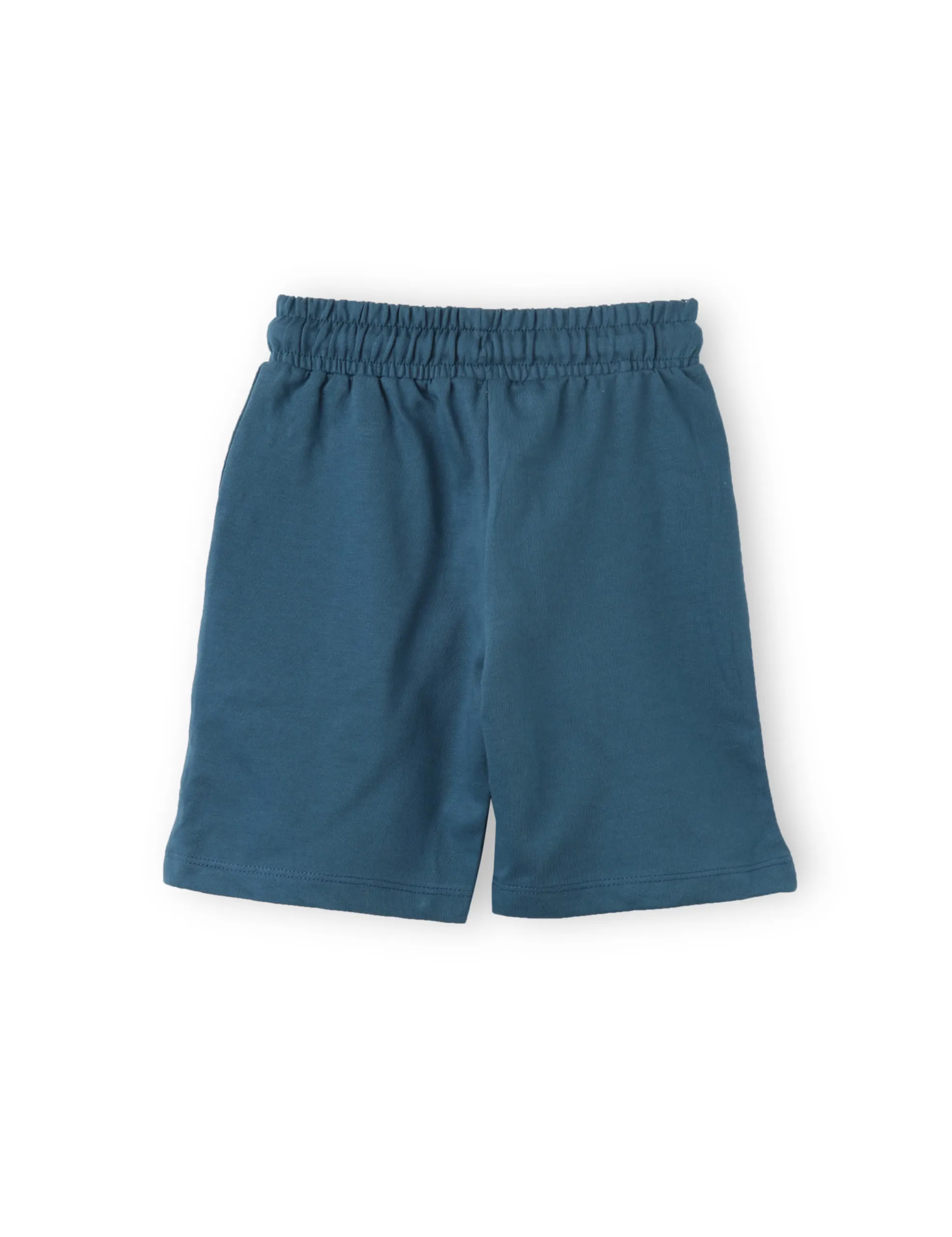 Boys Shorts Cotton French Terry Blue Coral Dino Crossing Zone - Image 4