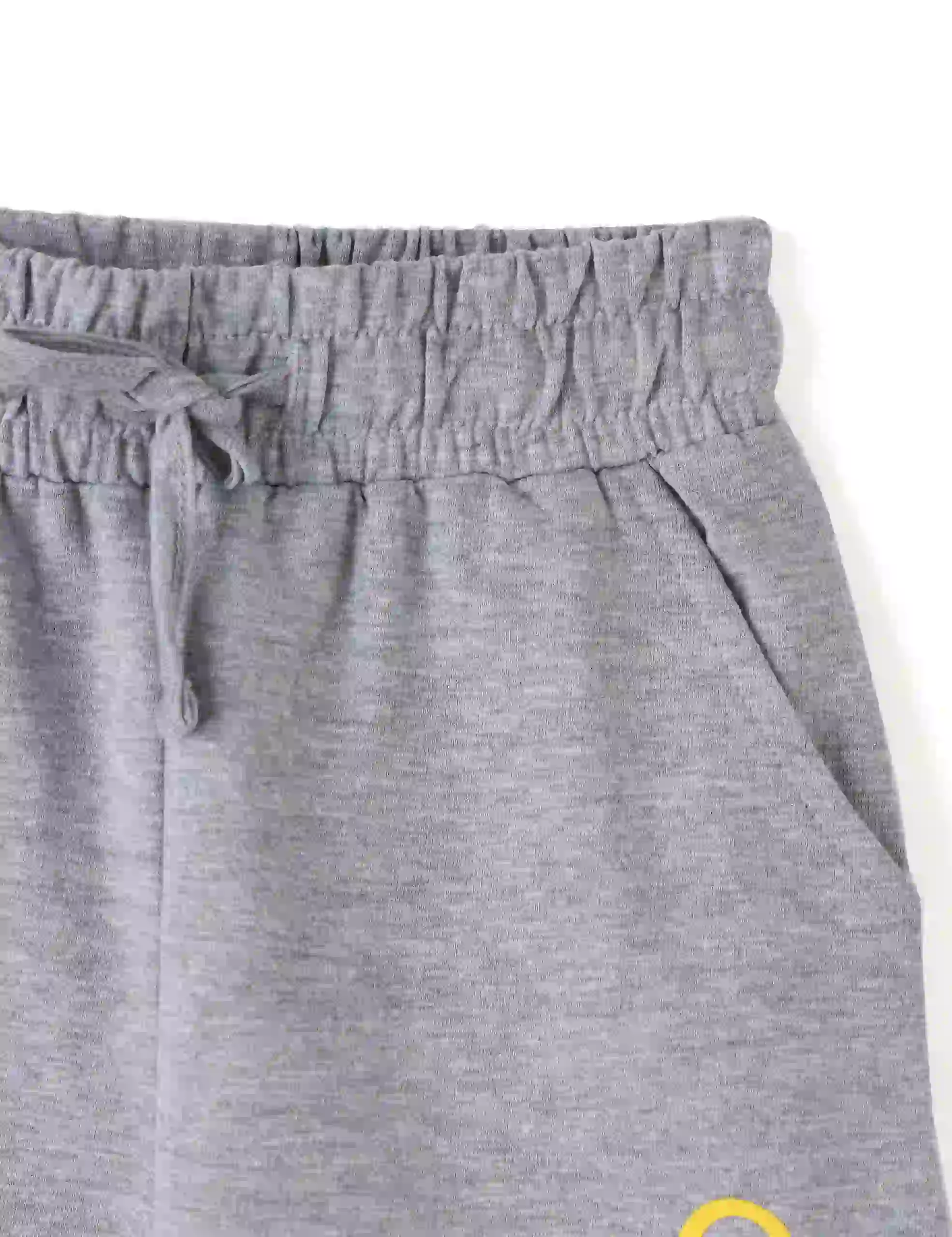 Boys Shorts Cotton French Terry Grey Heather Melange Peanut Monkey - Image 3