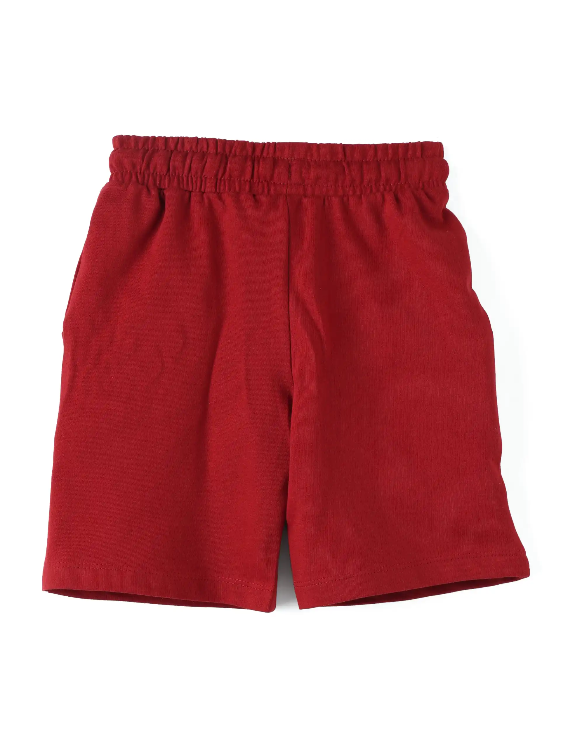 Boys Shorts Cotton French Terry Winery Red Cute Dino - Image 4