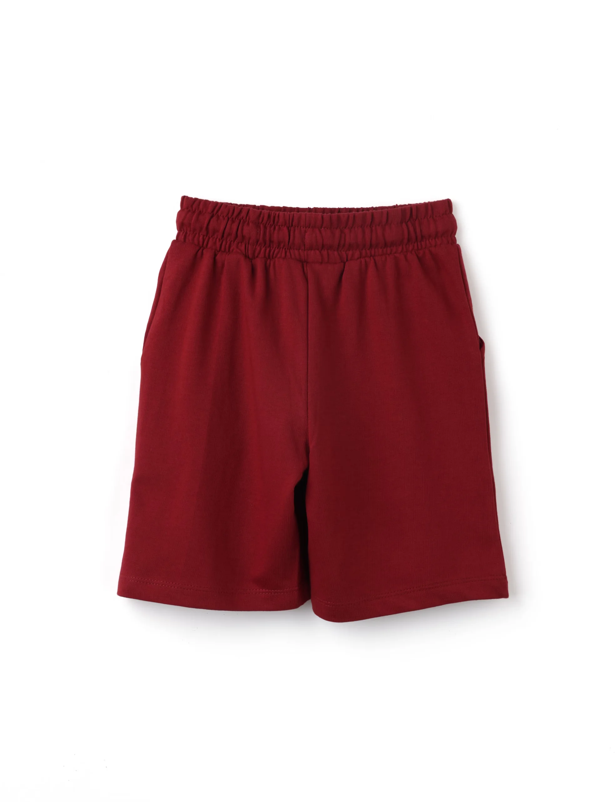 Boys Shorts Cotton French Terry Winery Red Mini Digger - Image 4