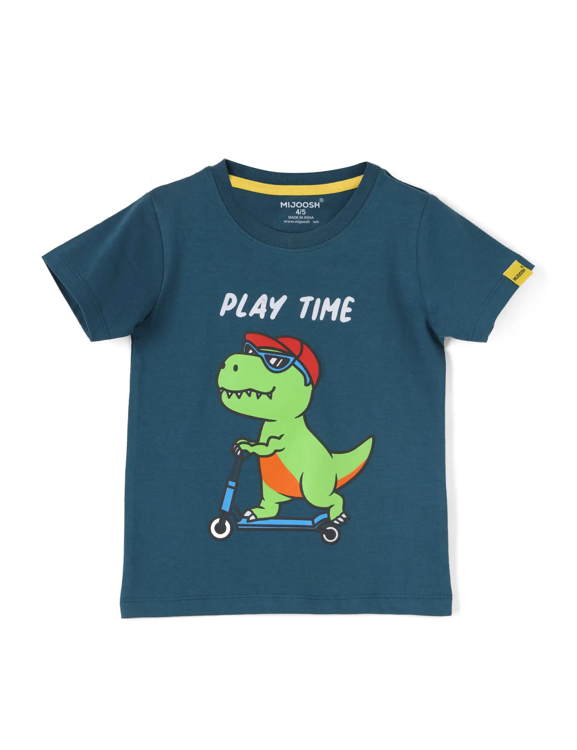 Boys T-Shirt Biscay Green / Blue Coral, Soft Cotton, Ages 2-6 (2pcs pack) - Image 4