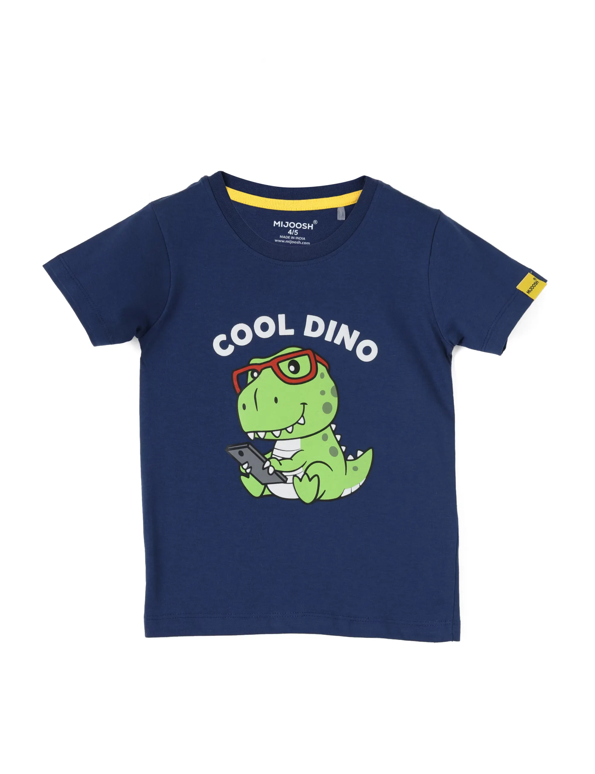 Boys T-Shirt Dandelion Yellow / Estate Blue, Soft Cotton, Ages 2-6 (2pcs pack) - Image 3