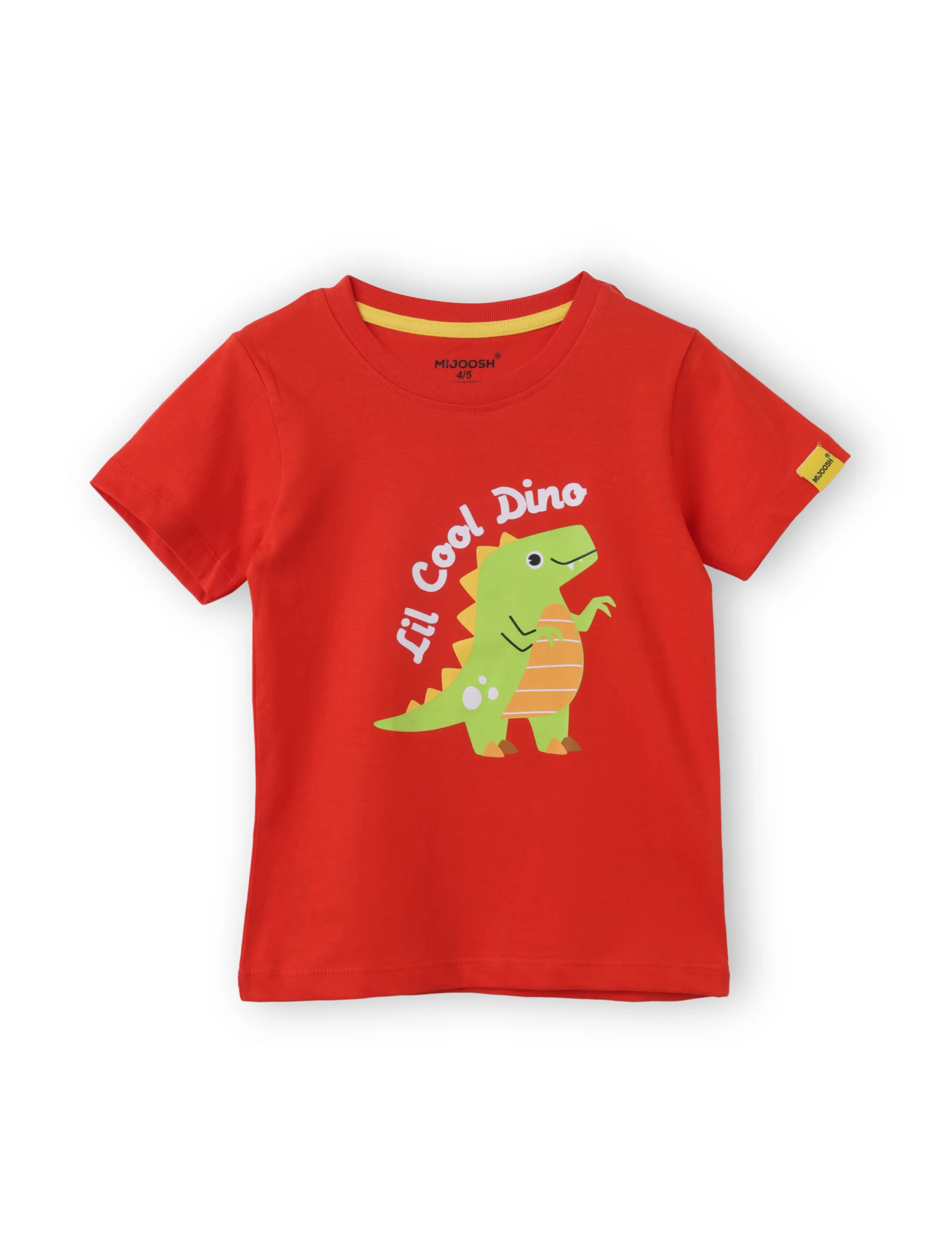 Boys T-Shirt Dandelion Yellow / Fiery Red, Soft Cotton, Ages 2-6 (2pcs pack) - Image 5