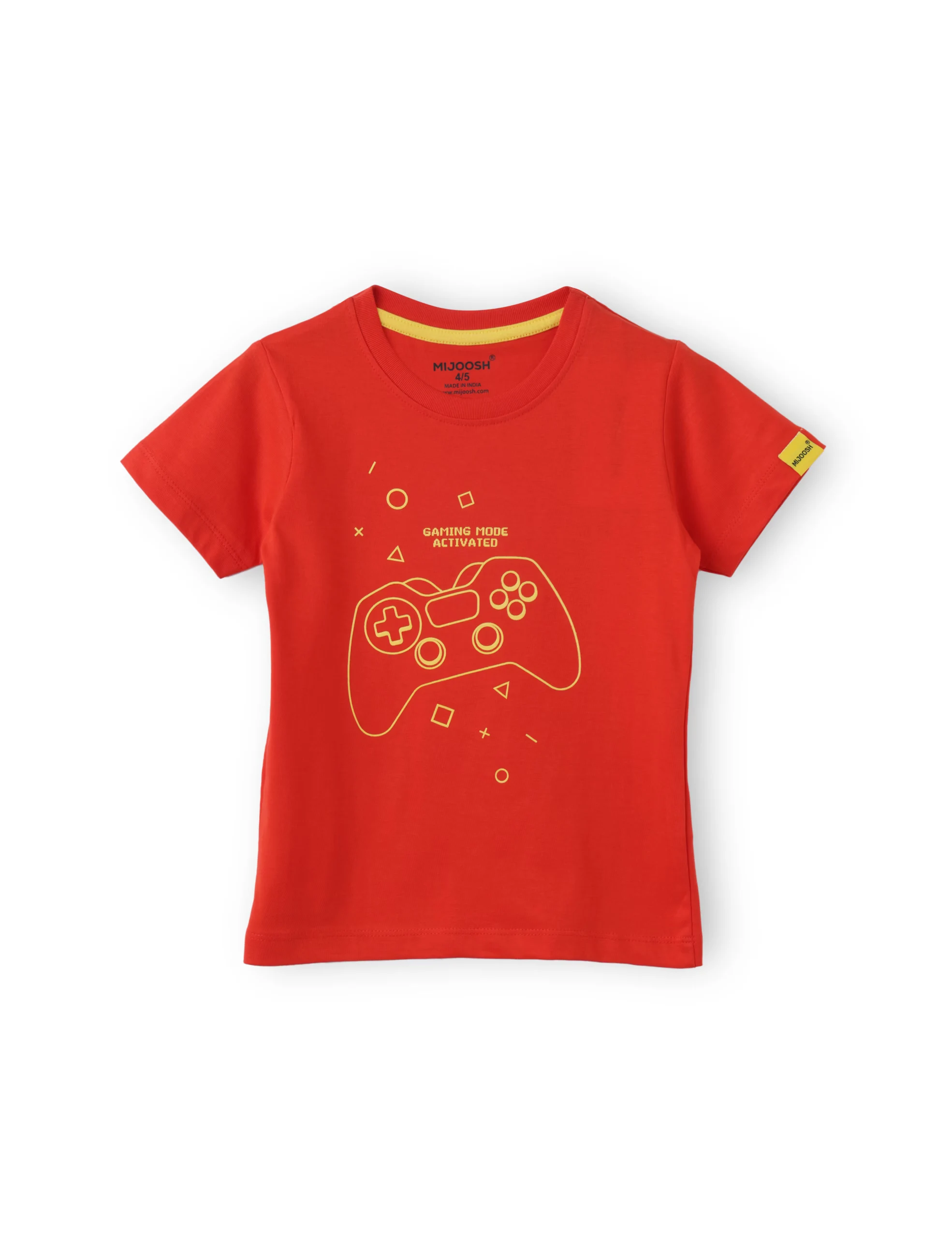 Boys T-Shirt Fiery Red / Grey Heather Mélange, Soft Cotton, Ages 2-6 (2pcs pack) - Image 4