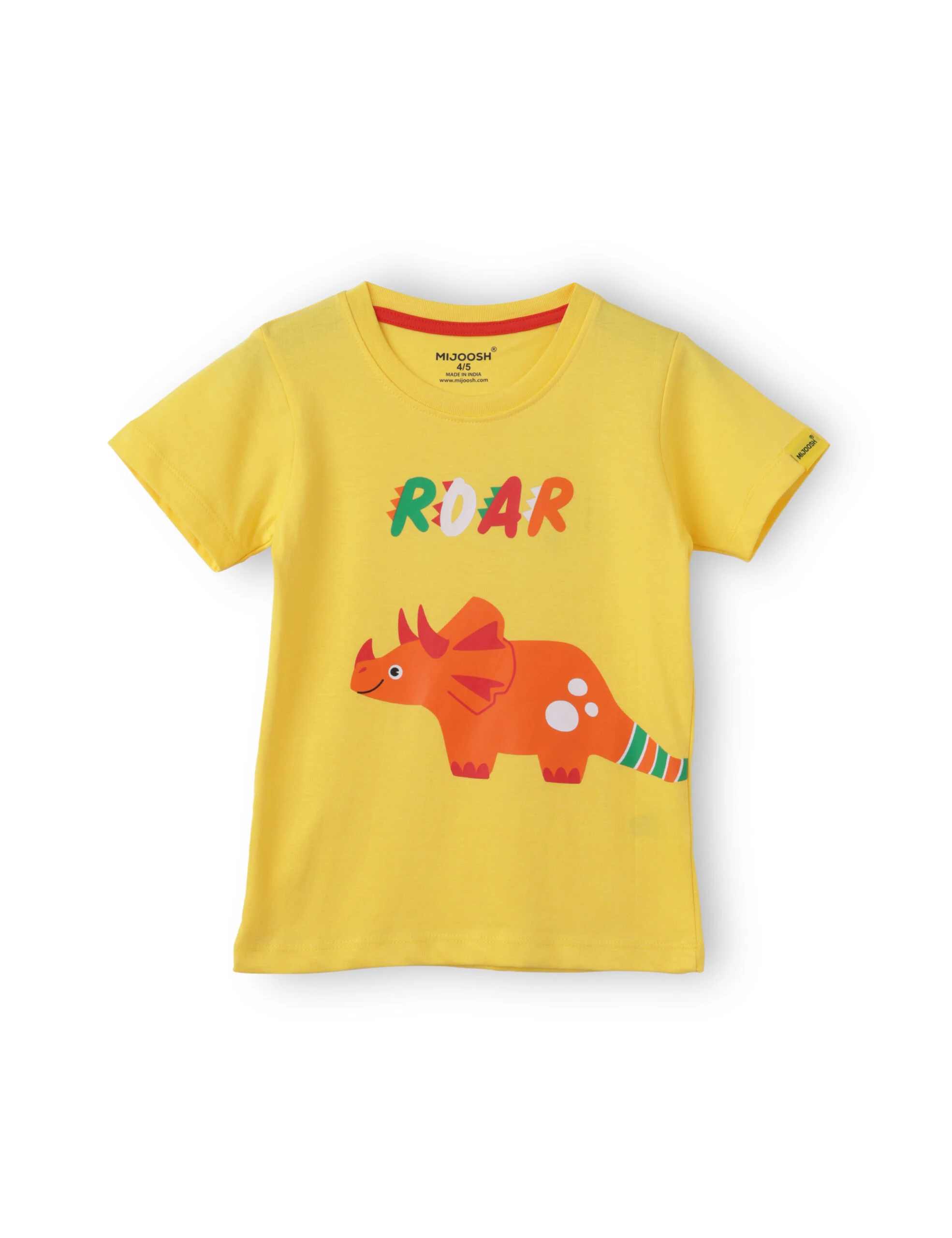 Boys T shirt Cotton Dandelion Yellow Roar Dino - Image 3