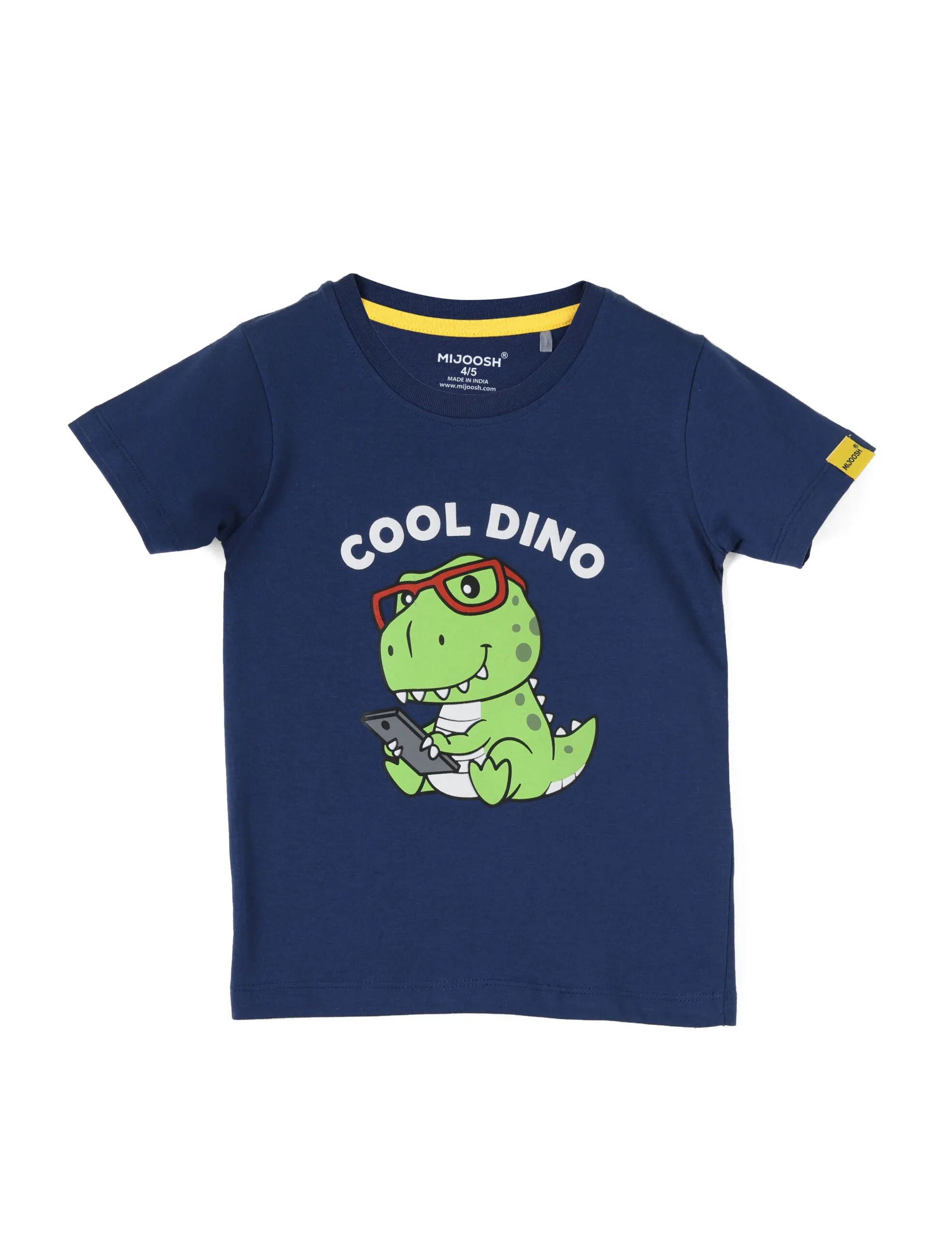 Boys T shirt Cotton Estate Blue Cool Dino - Image 3