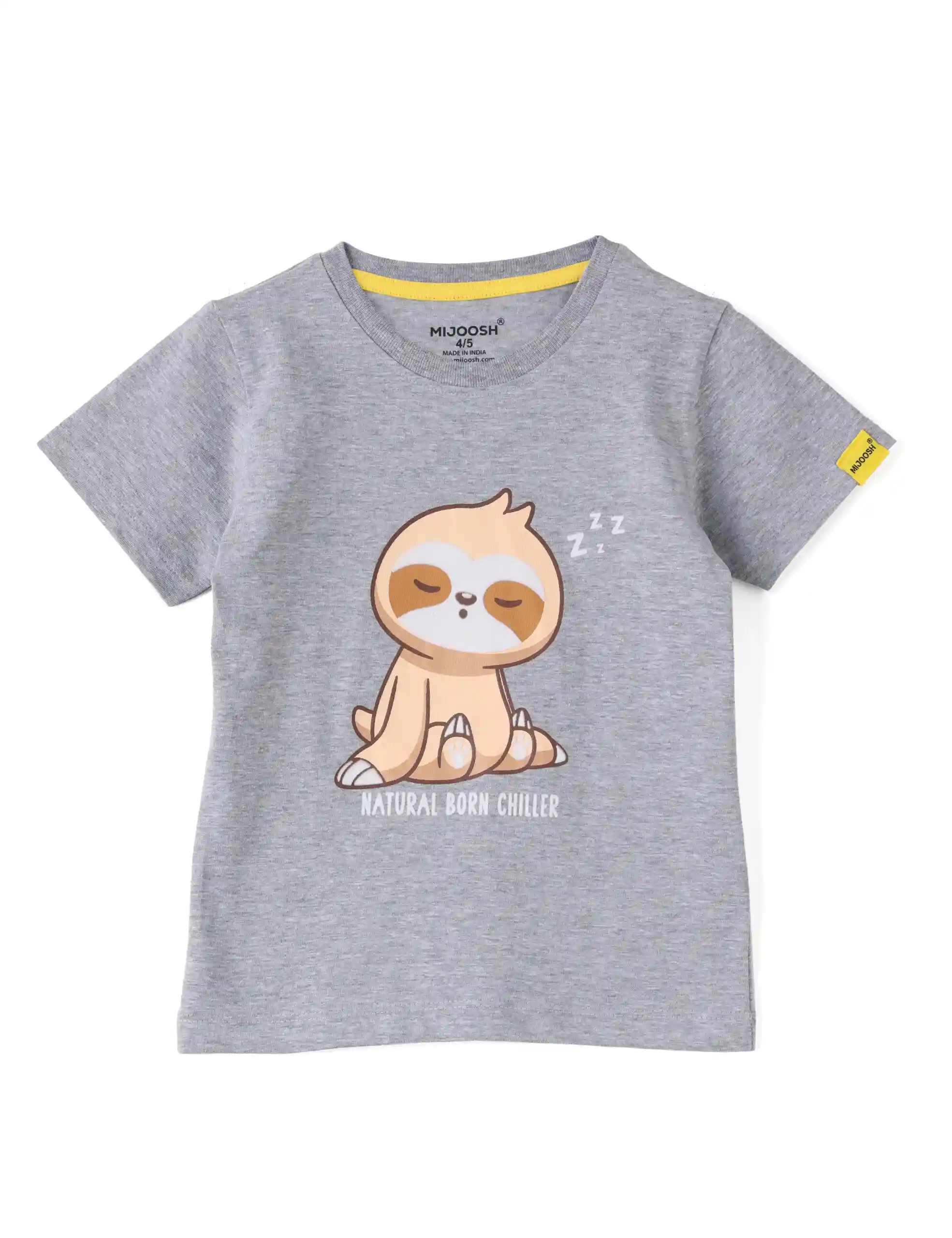 Boys T shirt Cotton Grey Heather Mélange Born Chiller - Image 3