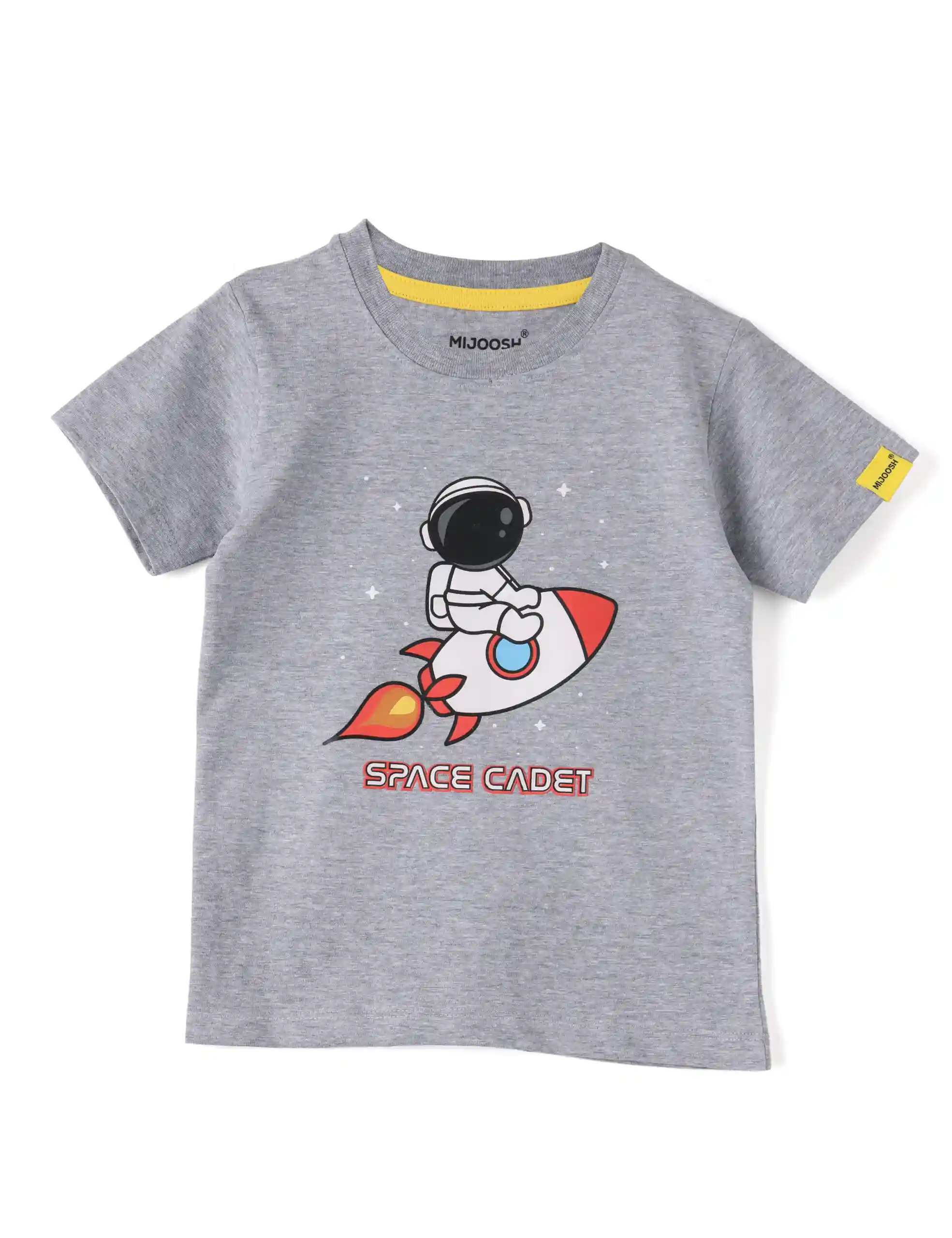 Boys T shirt Cotton Grey Heather Mélange Space Cadet - Image 3