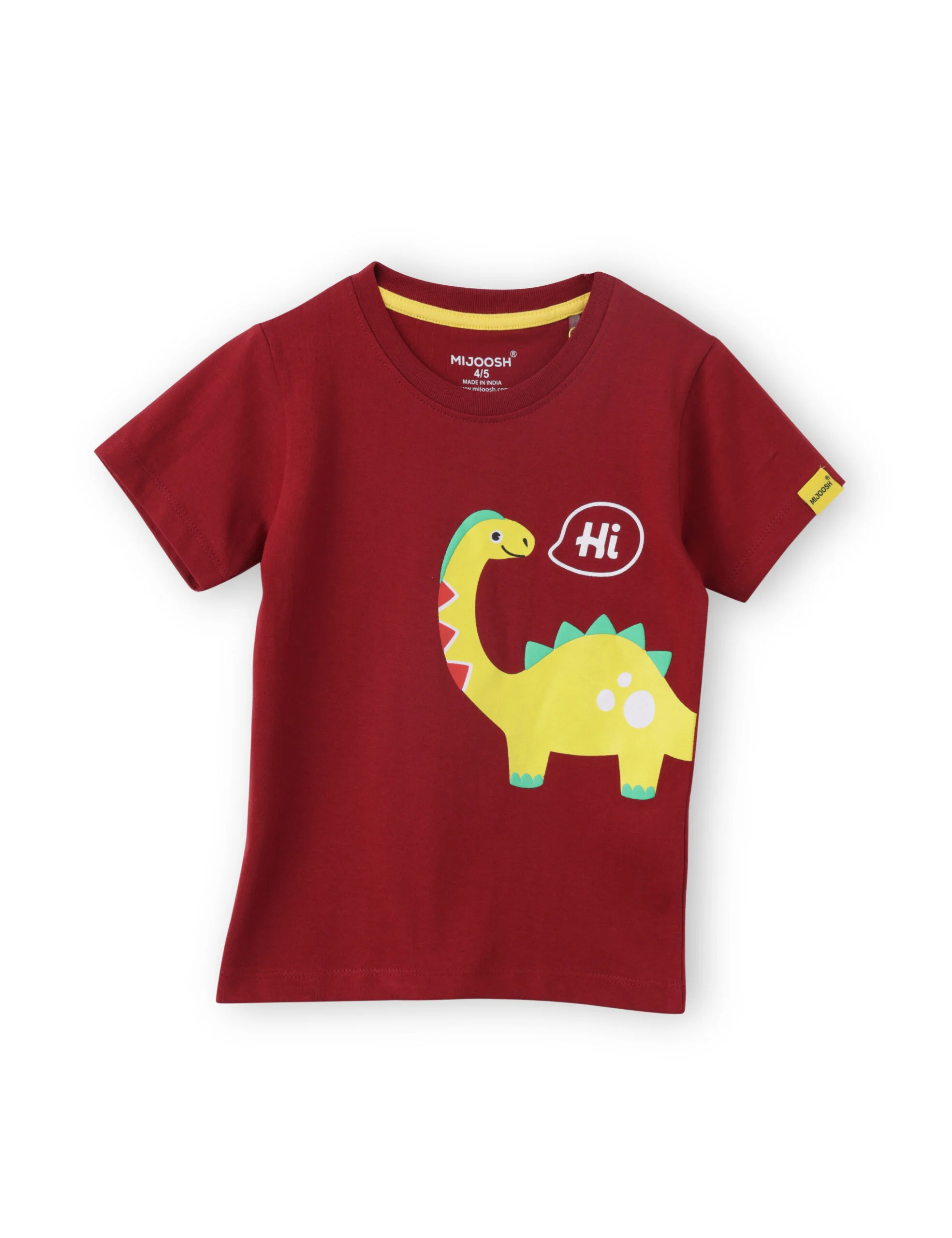 Boys T shirt Cotton Winery Red Hi Dino - Image 3