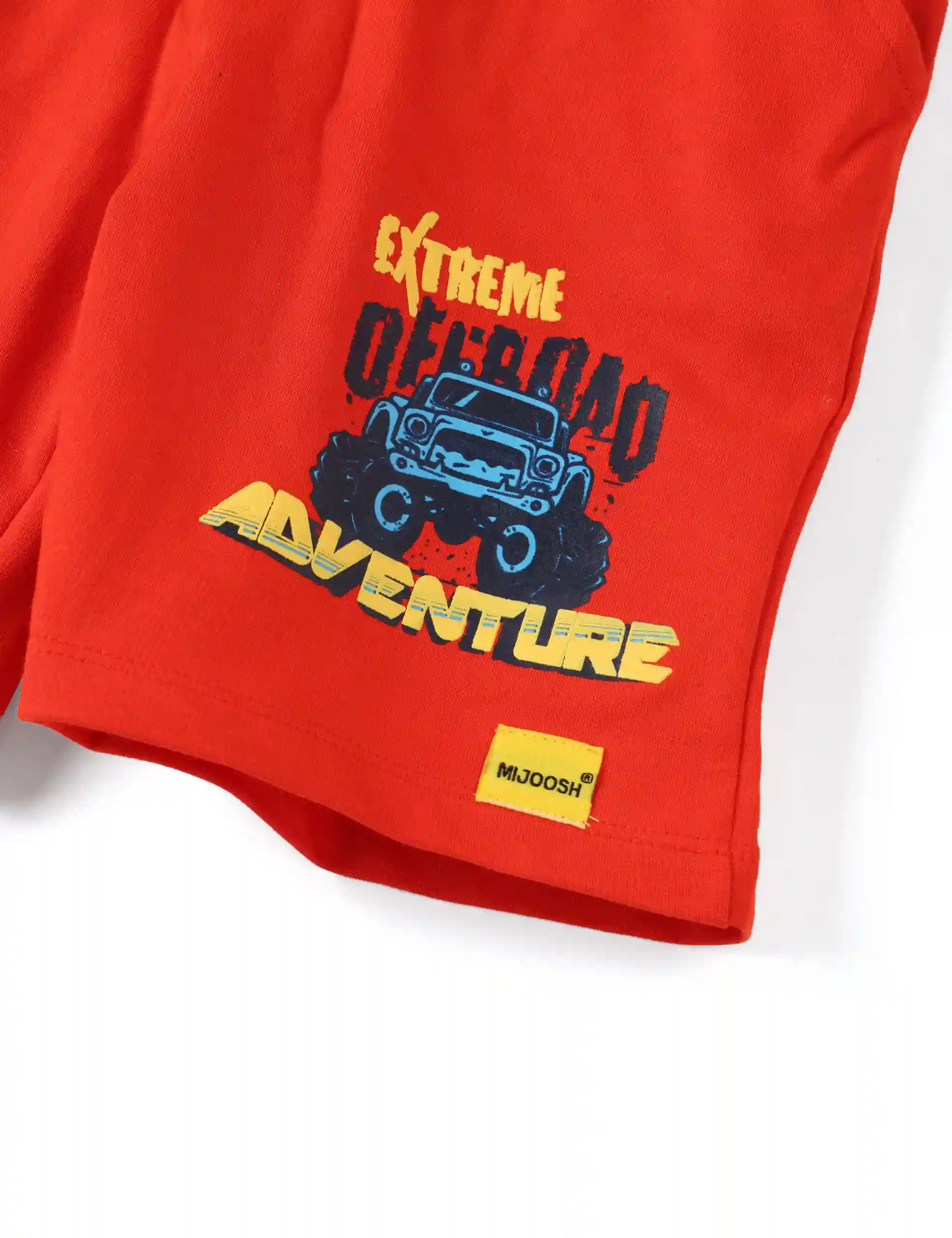 Boys Shorts Cotton French Terry Fiery Red Off Road Jeep Champion - Image 3