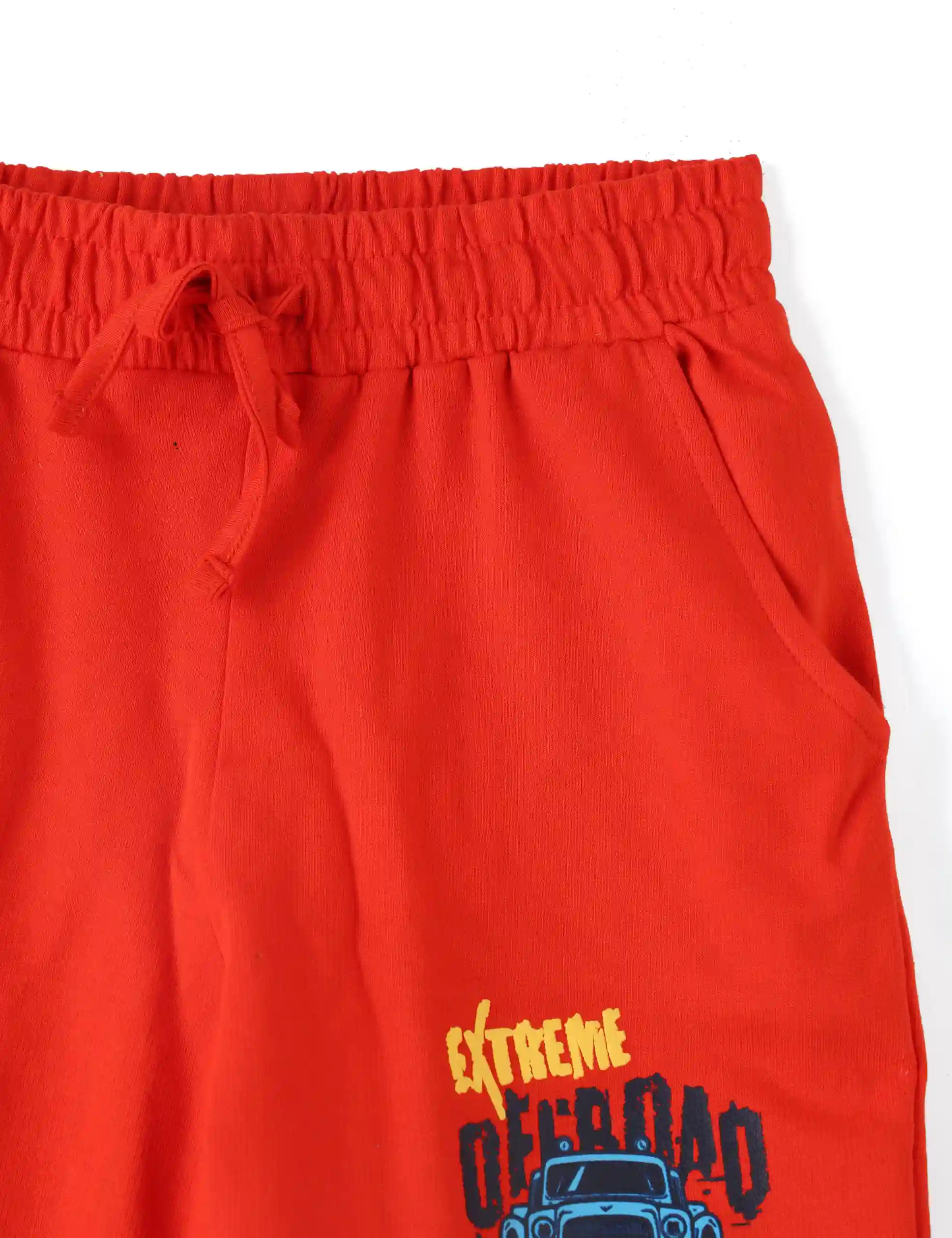Boys Shorts Cotton French Terry Fiery Red Off Road Jeep Champion - Image 4