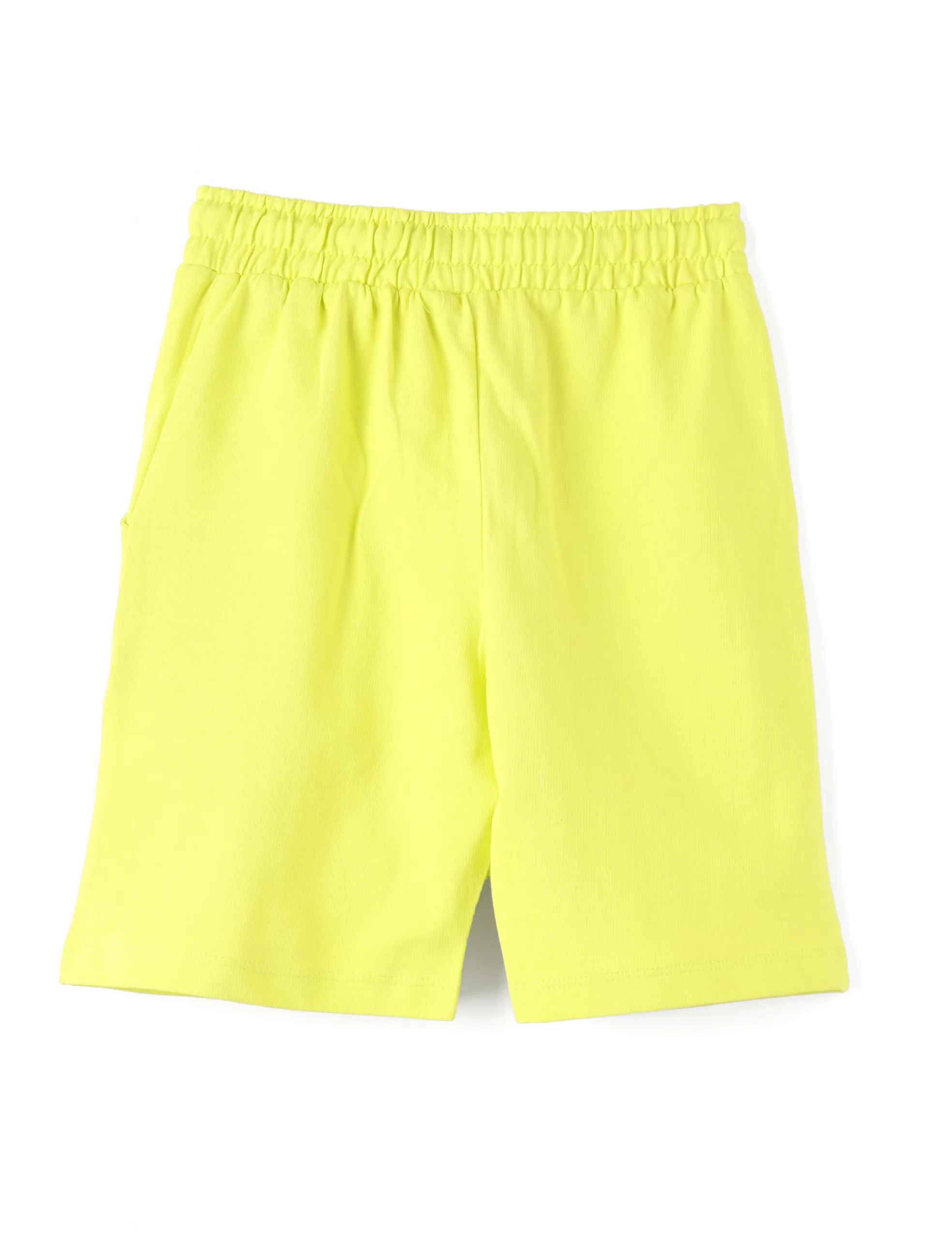 Boys Shorts Cotton French Terry Sulphur Spring Lime Super Hero - Image 5