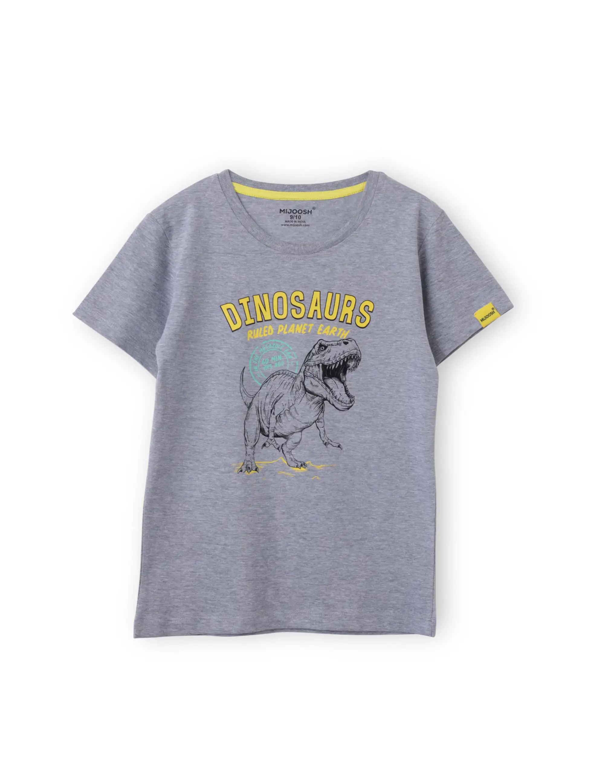 Boys T-Shirt Dandelion Yellow / Grey Heather Mélange, Soft Cotton, Ages 7-14 (2pcs pack) - Image 5