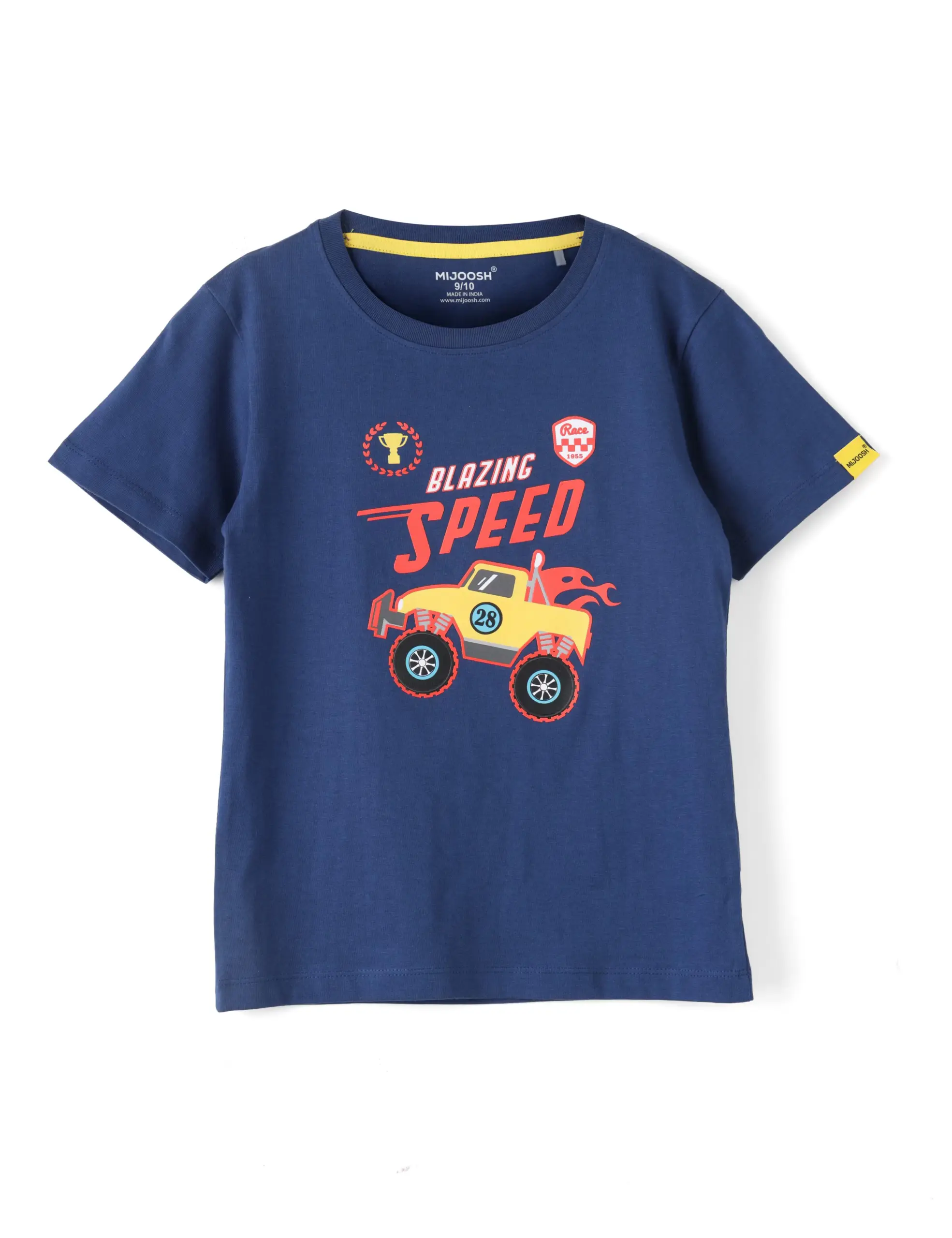 Boys T-Shirt Estate Blue / Sulphur Spring Lime, Soft Cotton, Ages 7-14 (2pcs pack) - Image 3