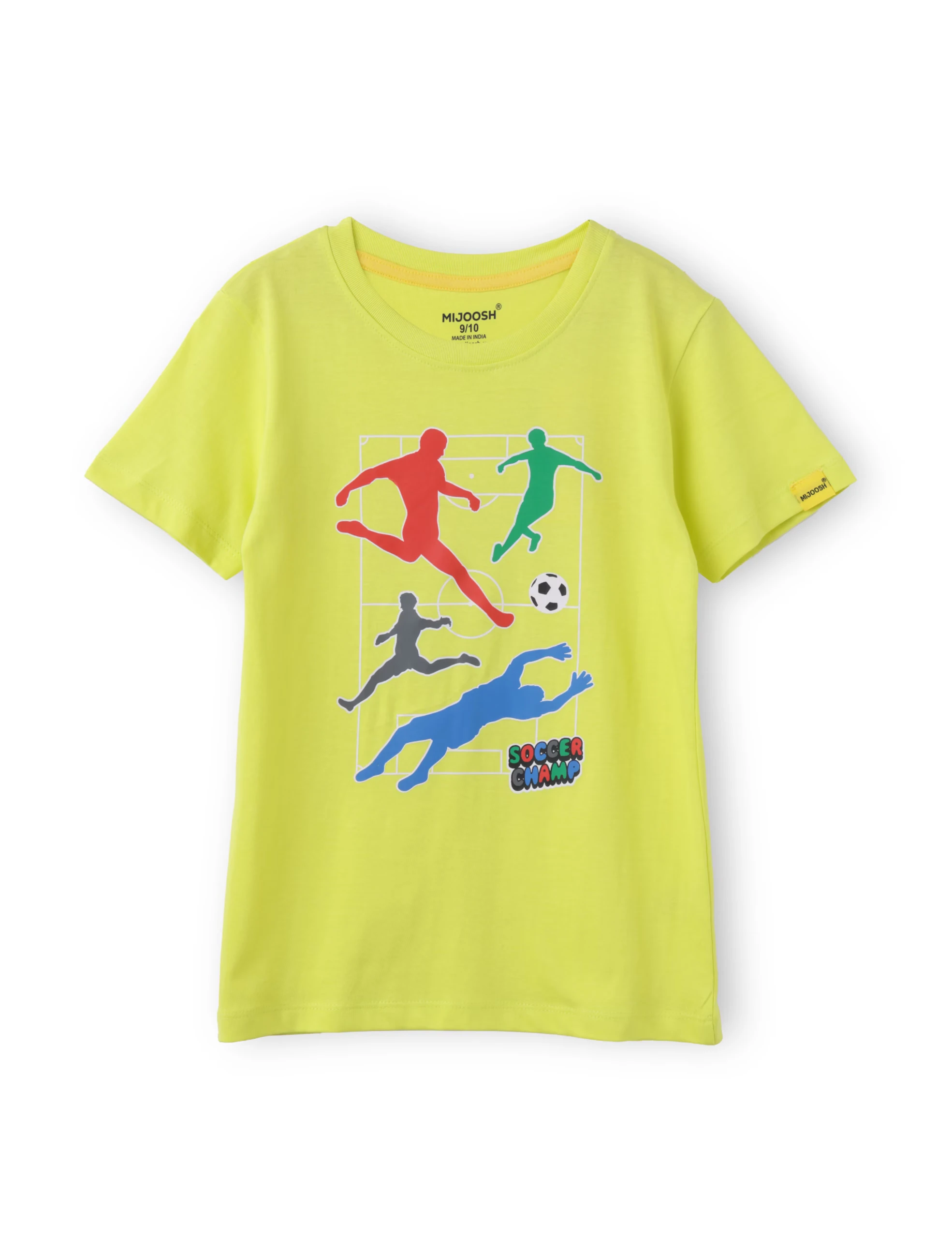 Boys T-Shirt Estate Blue / Sulphur Spring Lime, Soft Cotton, Ages 7-14 (2pcs pack) - Image 5