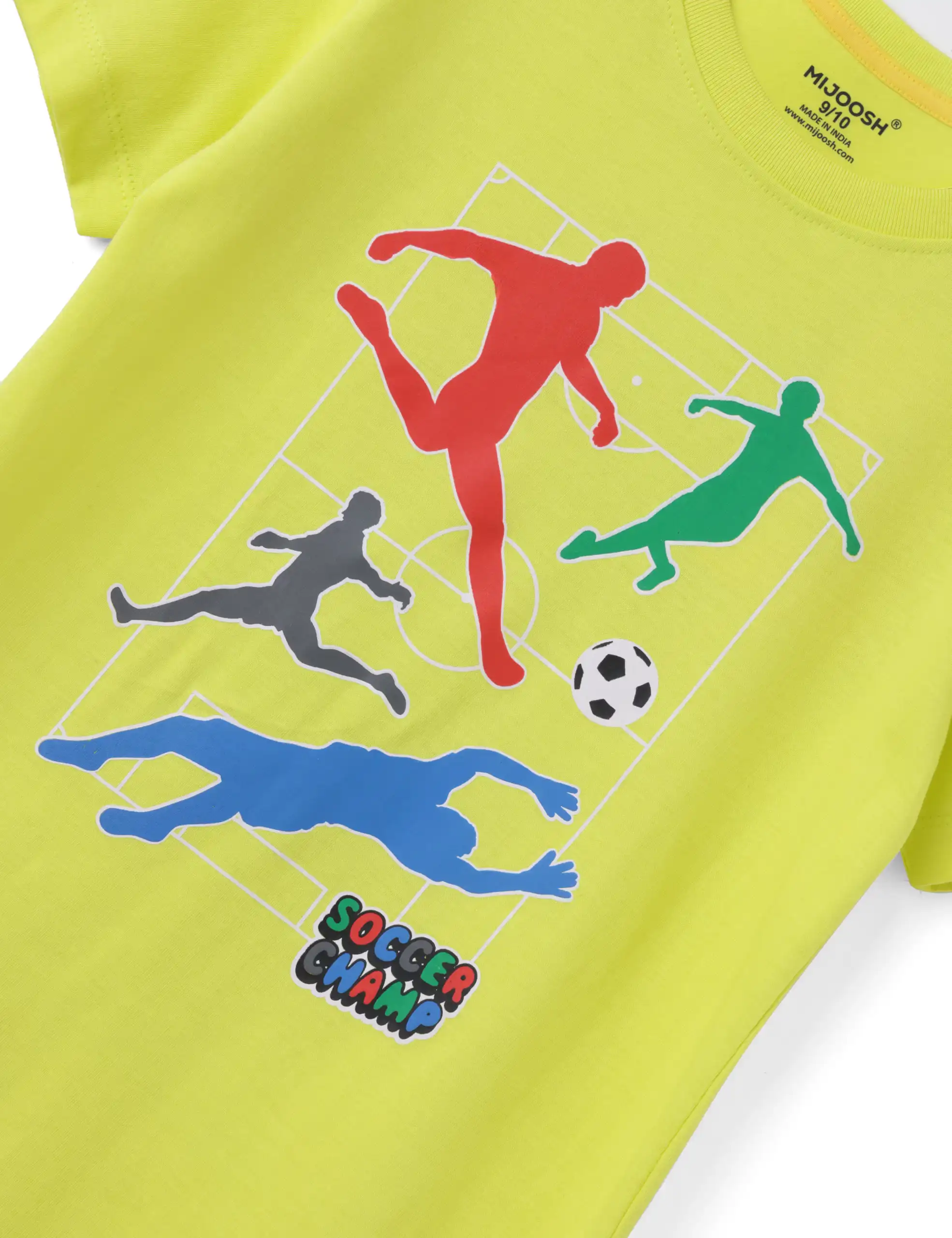 Boys T-Shirt Estate Blue / Sulphur Spring Lime, Soft Cotton, Ages 7-14 (2pcs pack) - Image 6