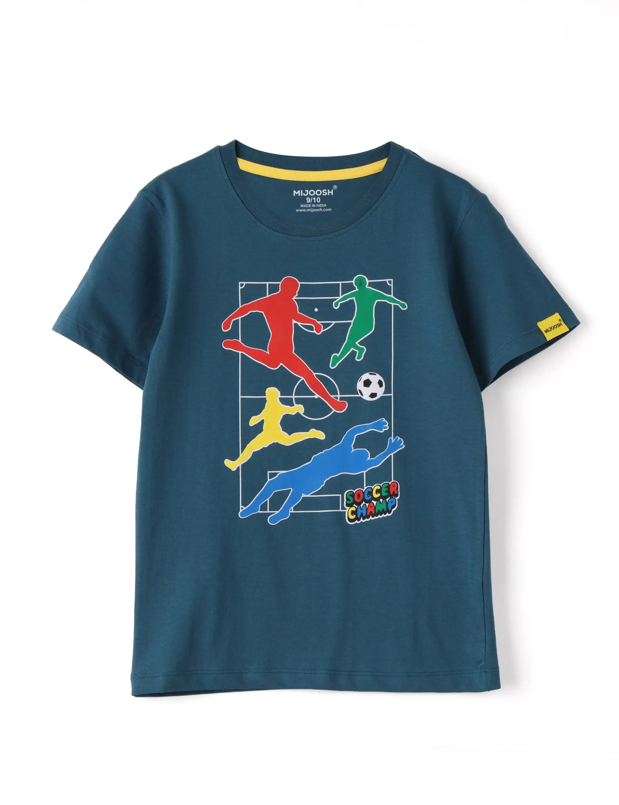 Boys T-Shirt Fiery Red / Blue Coral, Soft Cotton, Ages 7-14 (2pcs pack) - Image 4