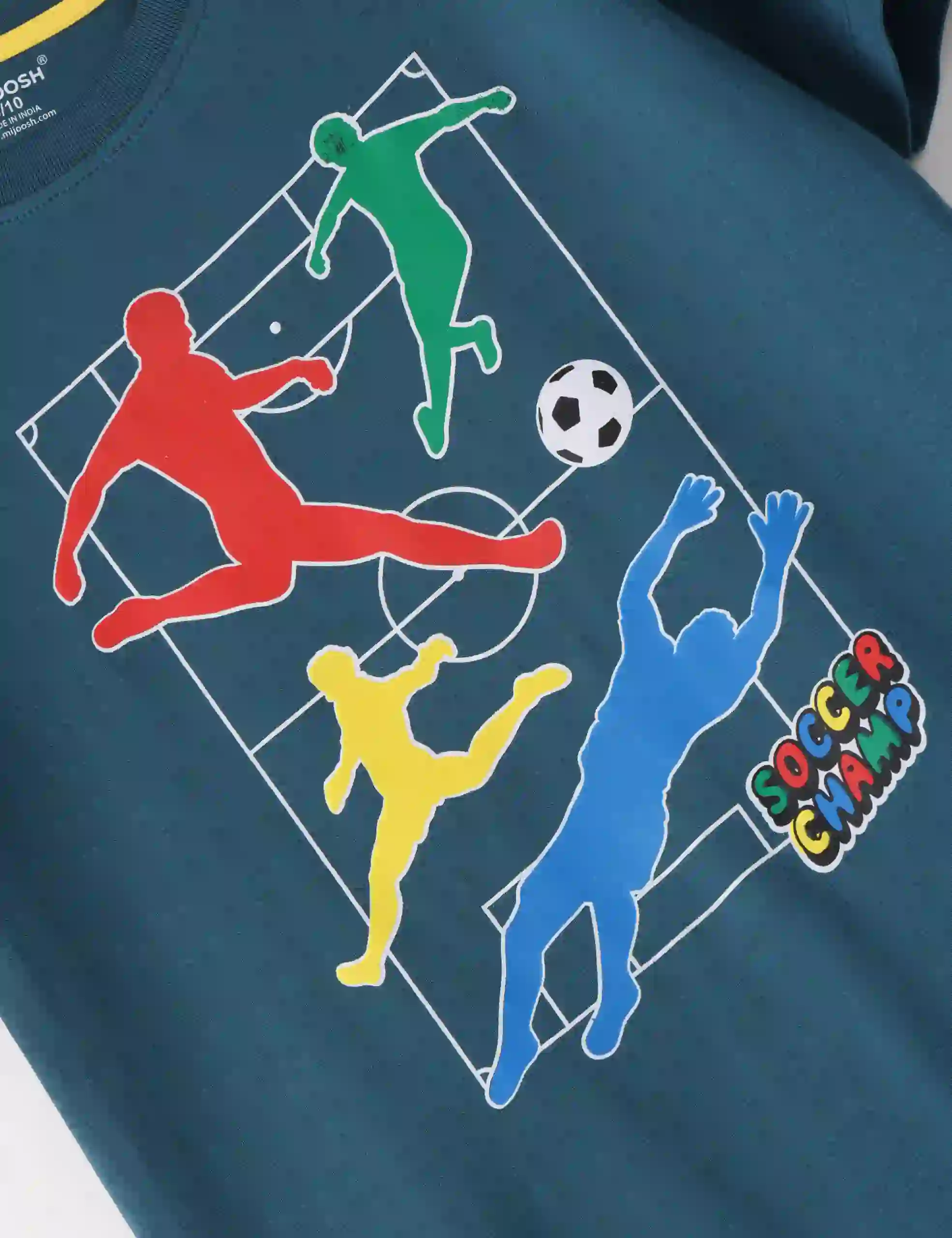 Boys T-Shirt Fiery Red / Blue Coral, Soft Cotton, Ages 7-14 (2pcs pack) - Image 6