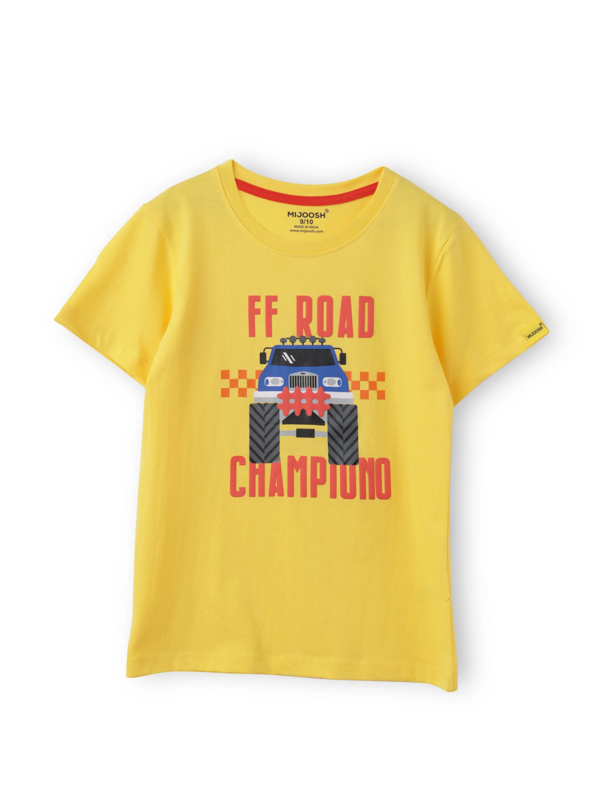 Boys T shirt Cotton Dandelion Yellow Off Road Champion - Image 3