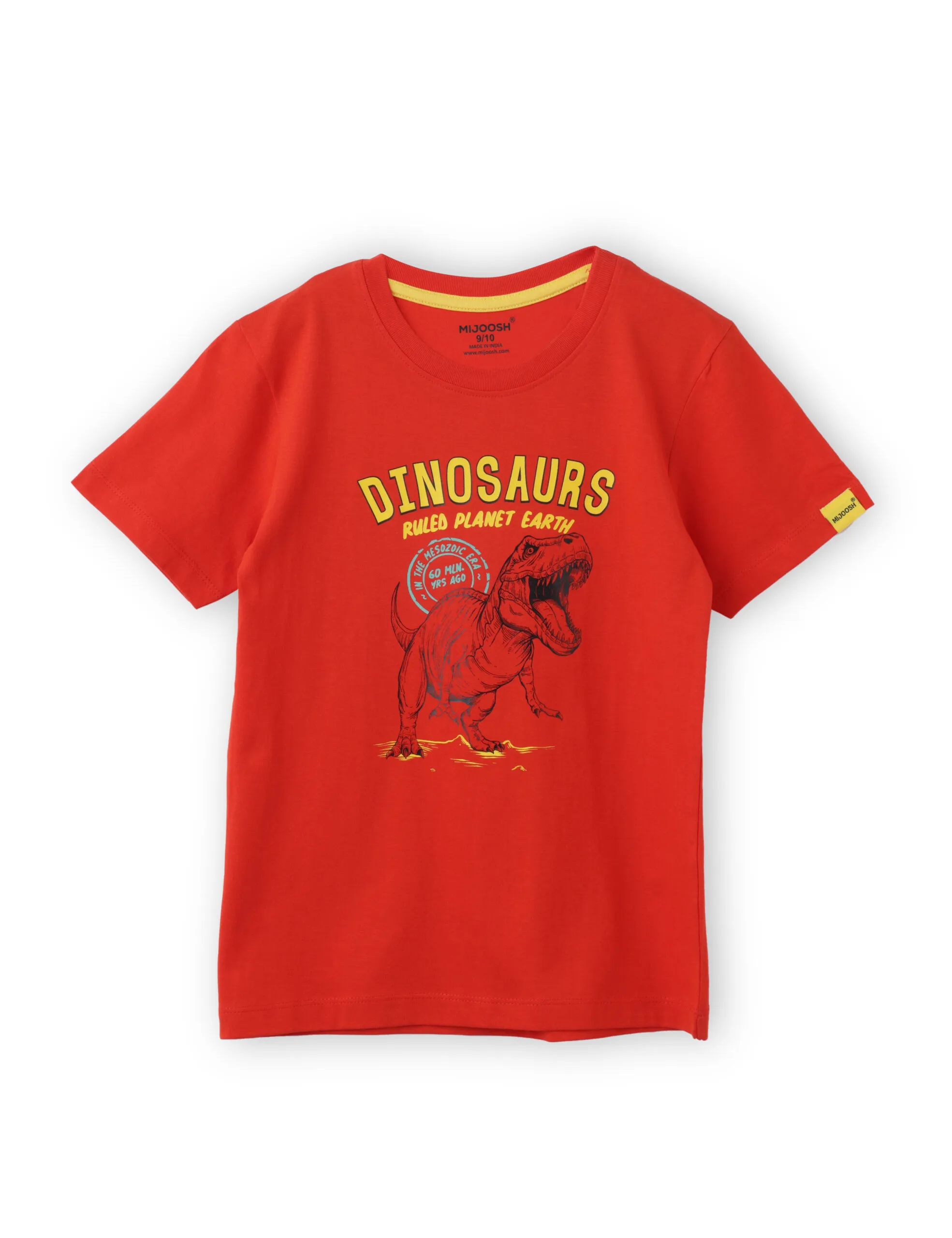 Boys T shirt Cotton Fiery Red Dinosaurs - Image 3