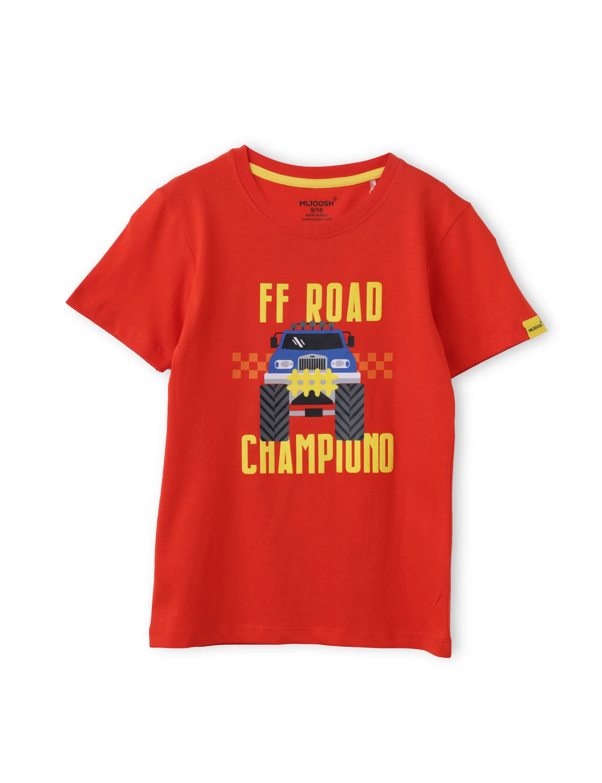 Boys T shirt Cotton Fiery Red Off Road Champion - Image 3