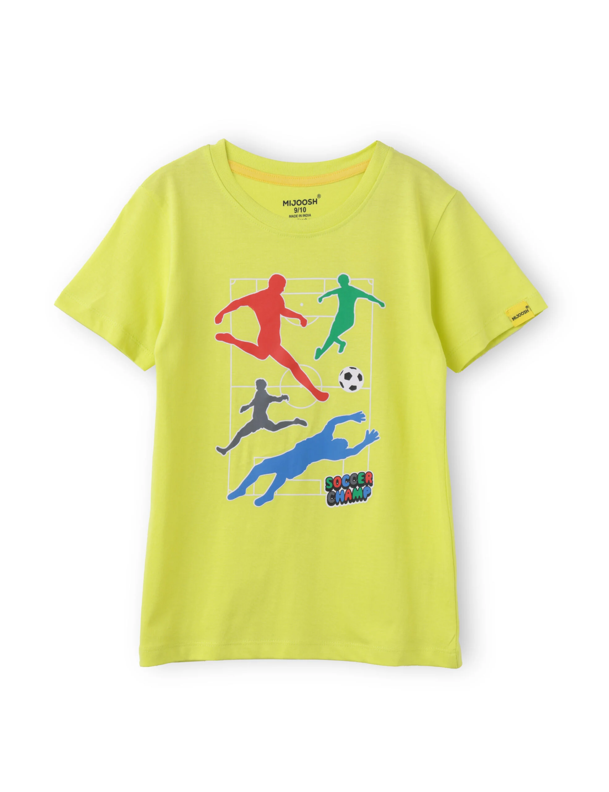 Boys T shirt Cotton Sulphur Spring Lime Soccer Camp - Image 3