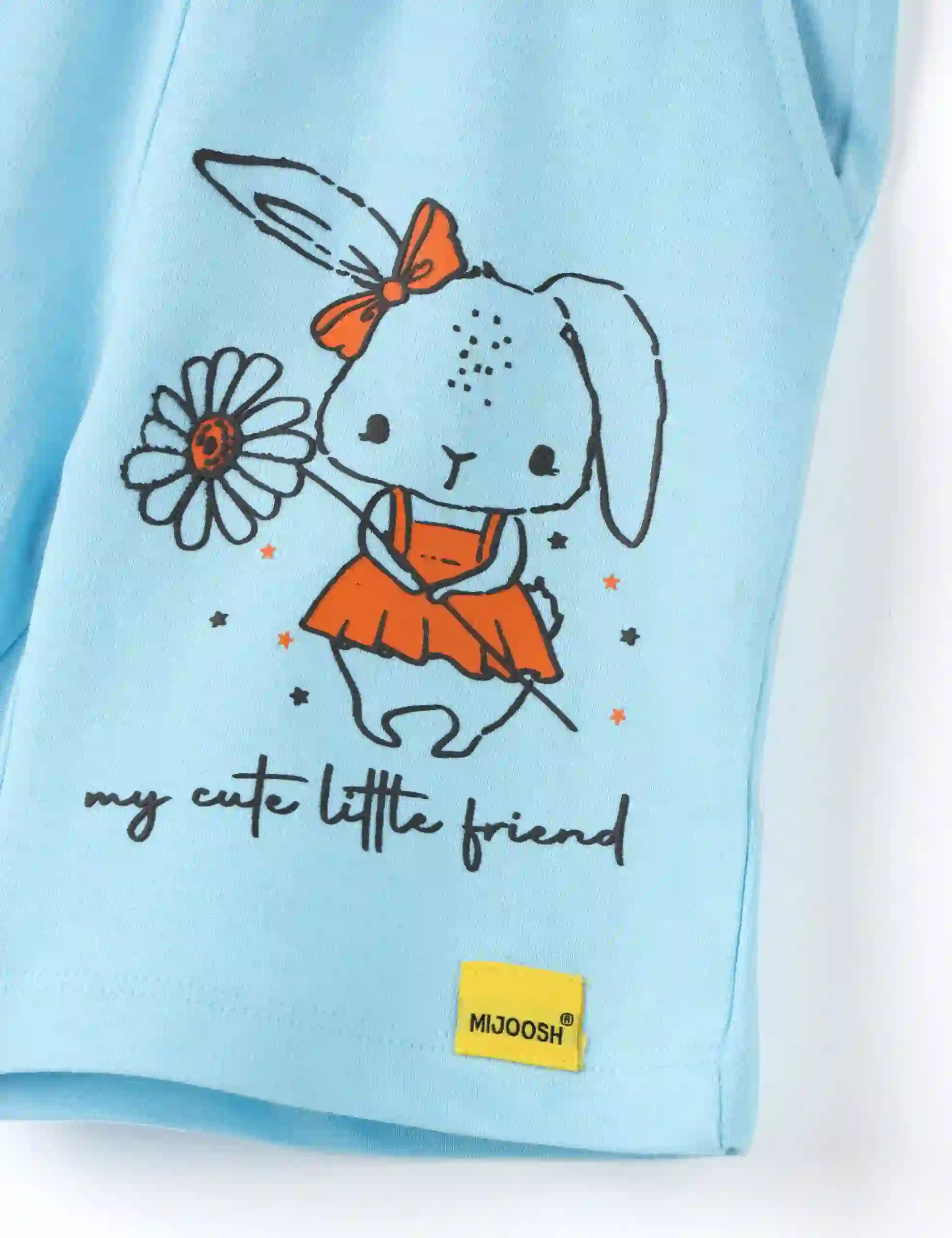 Girls Shorts Cotton French Terry Atomizer Blue My Cute Little Friend - Image 3
