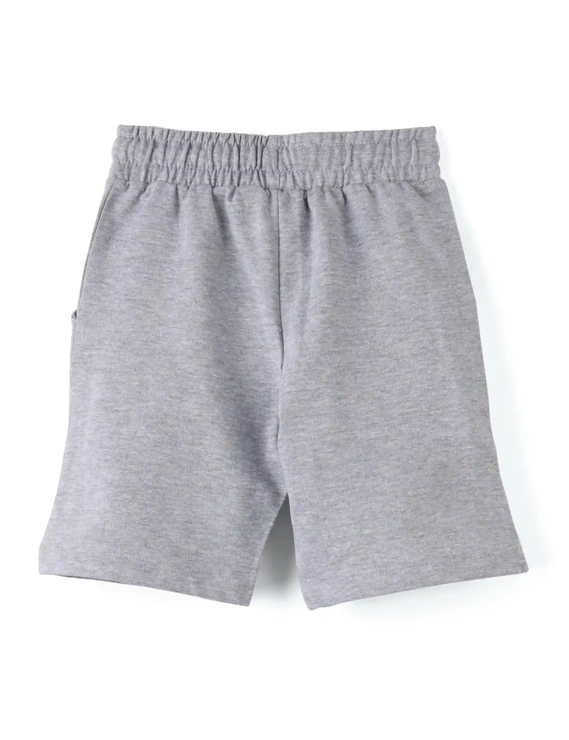 Girls Shorts Cotton French Terry Grey Heather Mélange “Cool and Tall Giraffe” - Image 5