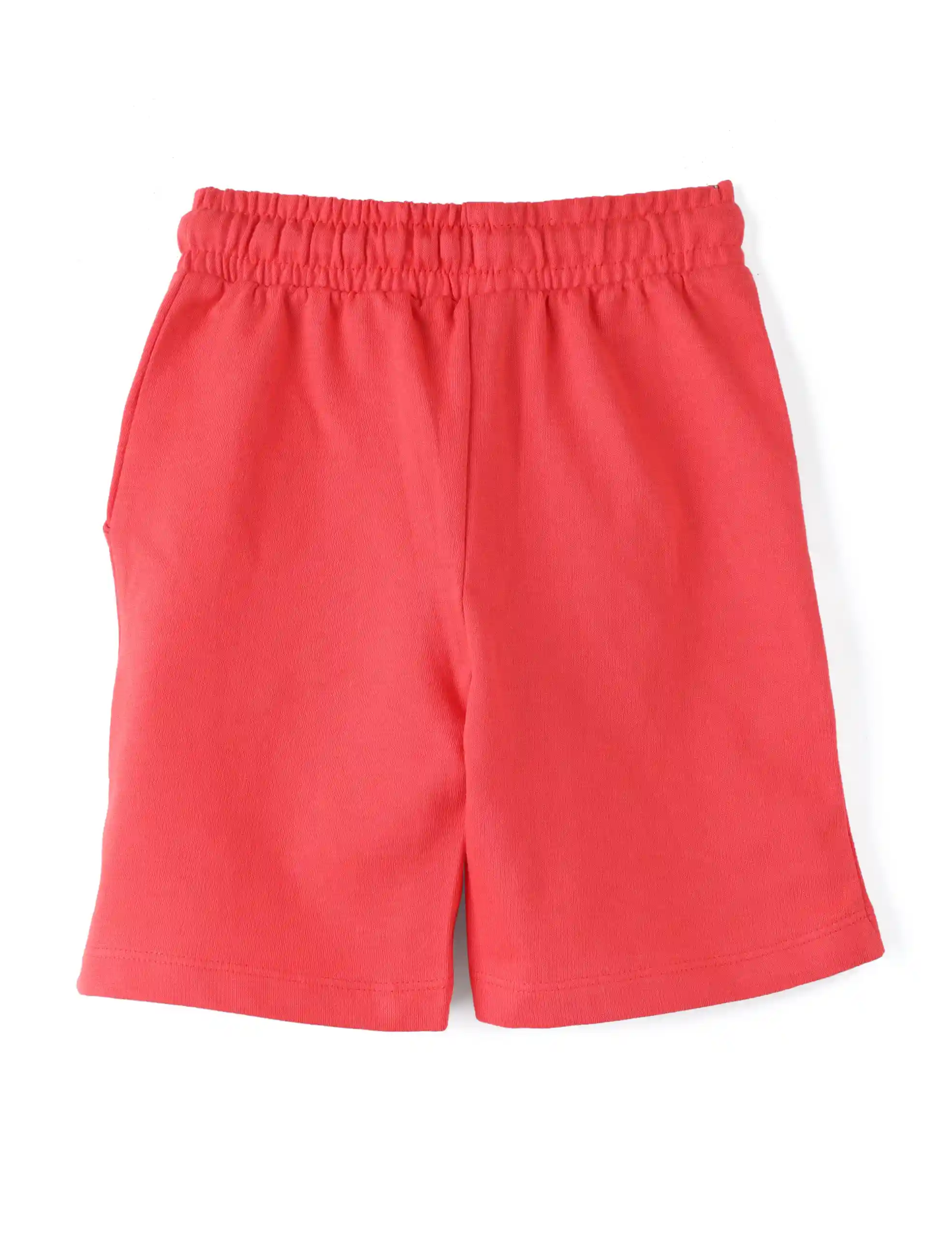 Girls Shorts Cotton French Terry Hibiscus Red “Cool and Tall Giraffe” - Image 5