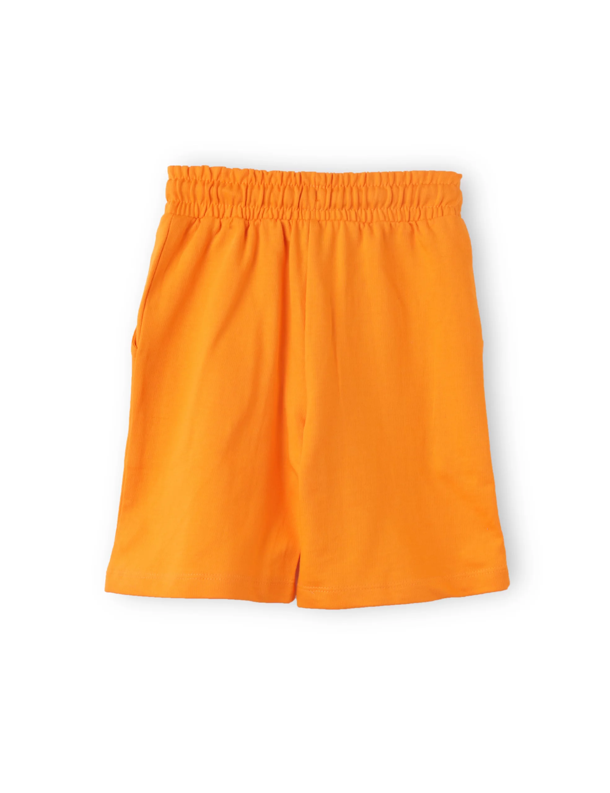 Girls Shorts Cotton French Terry Vibrant Orange Cute Couple Elephant - Image 5