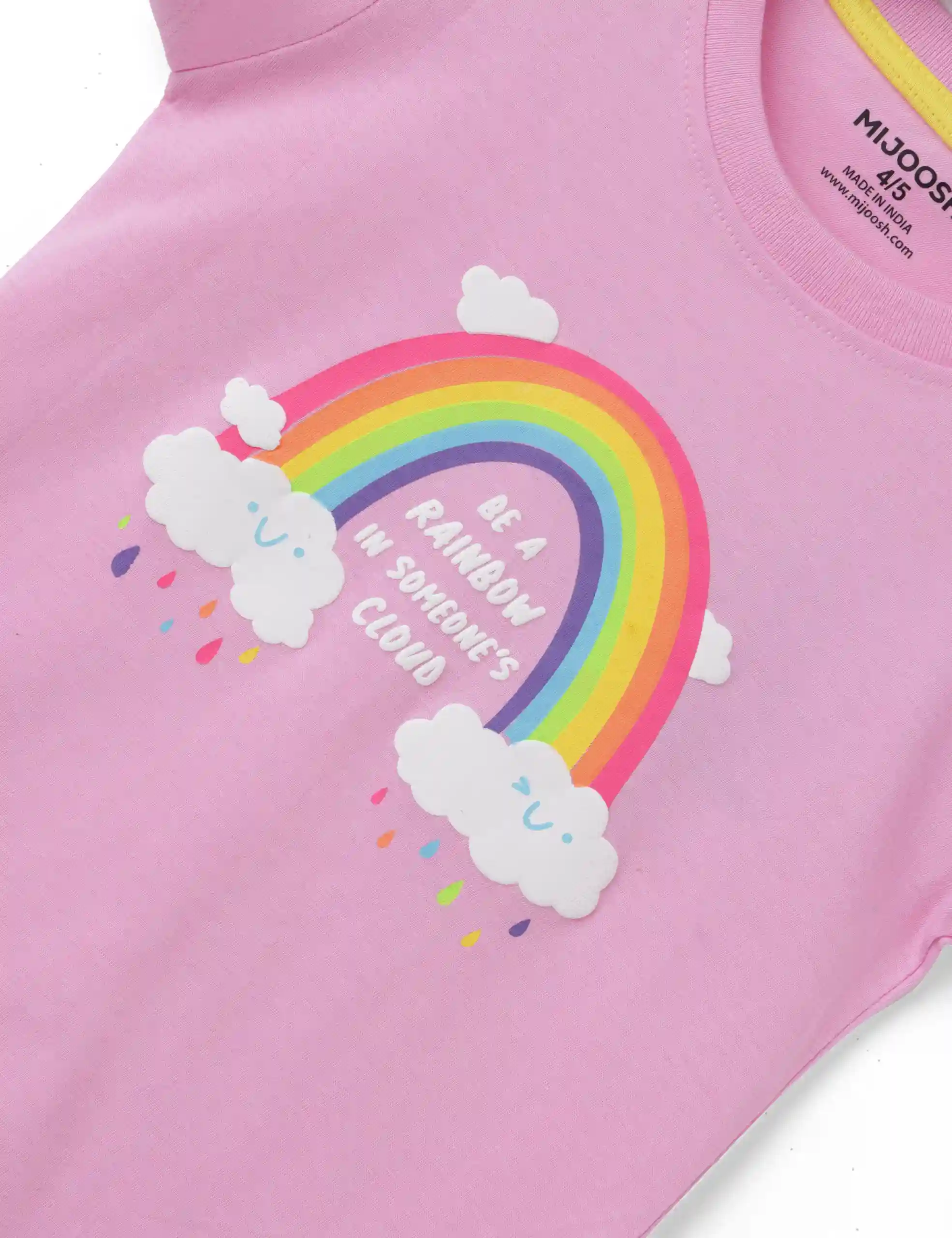 Girls T-Shirt Bonbon Pink / Acid Lime Green, Soft Cotton, Ages 2-6 (2pcs pack) - Image 6
