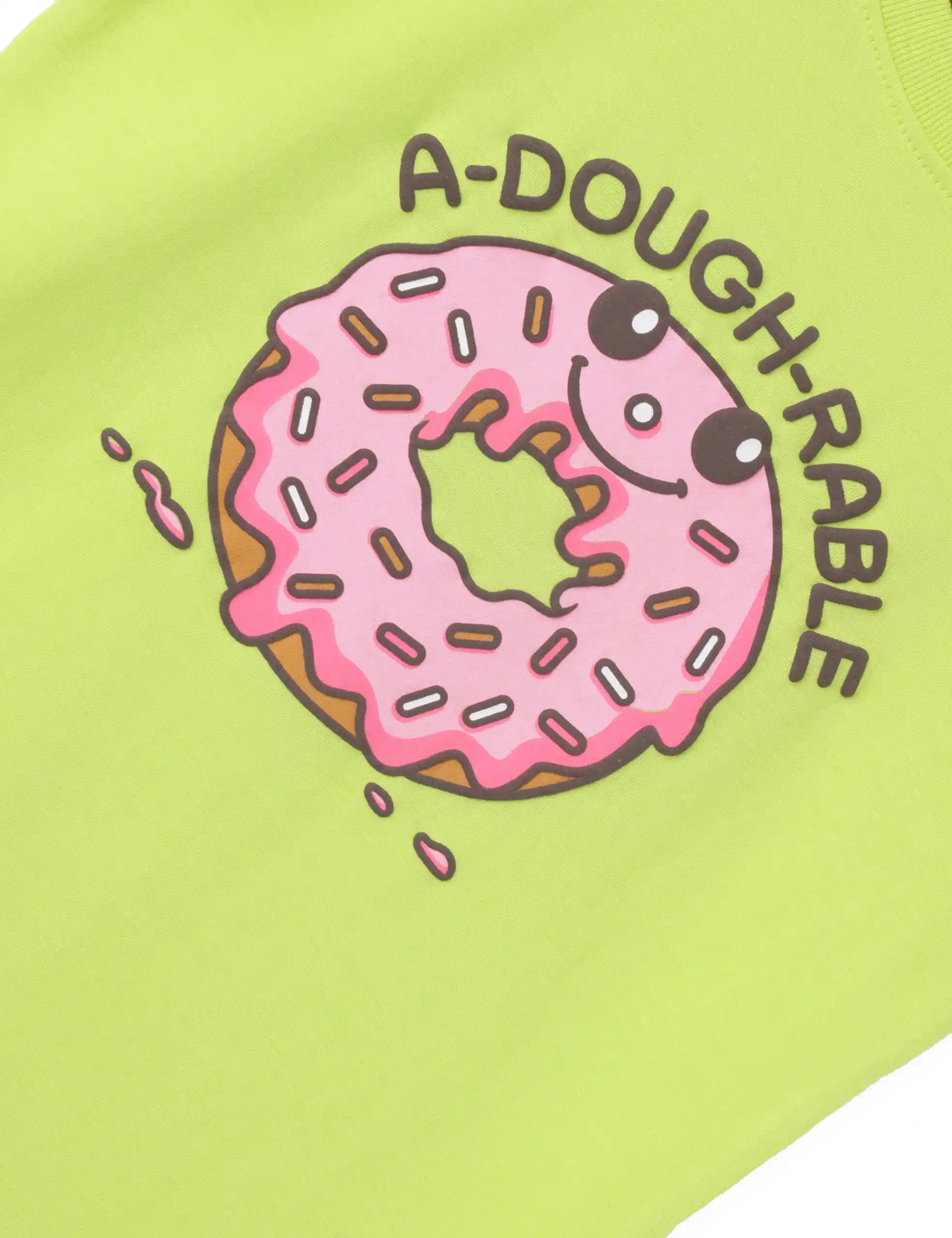 Girls T-Shirt Bonbon Pink / Acid Lime Green, Soft Cotton, Ages 2-6 (2pcs pack) - Image 4
