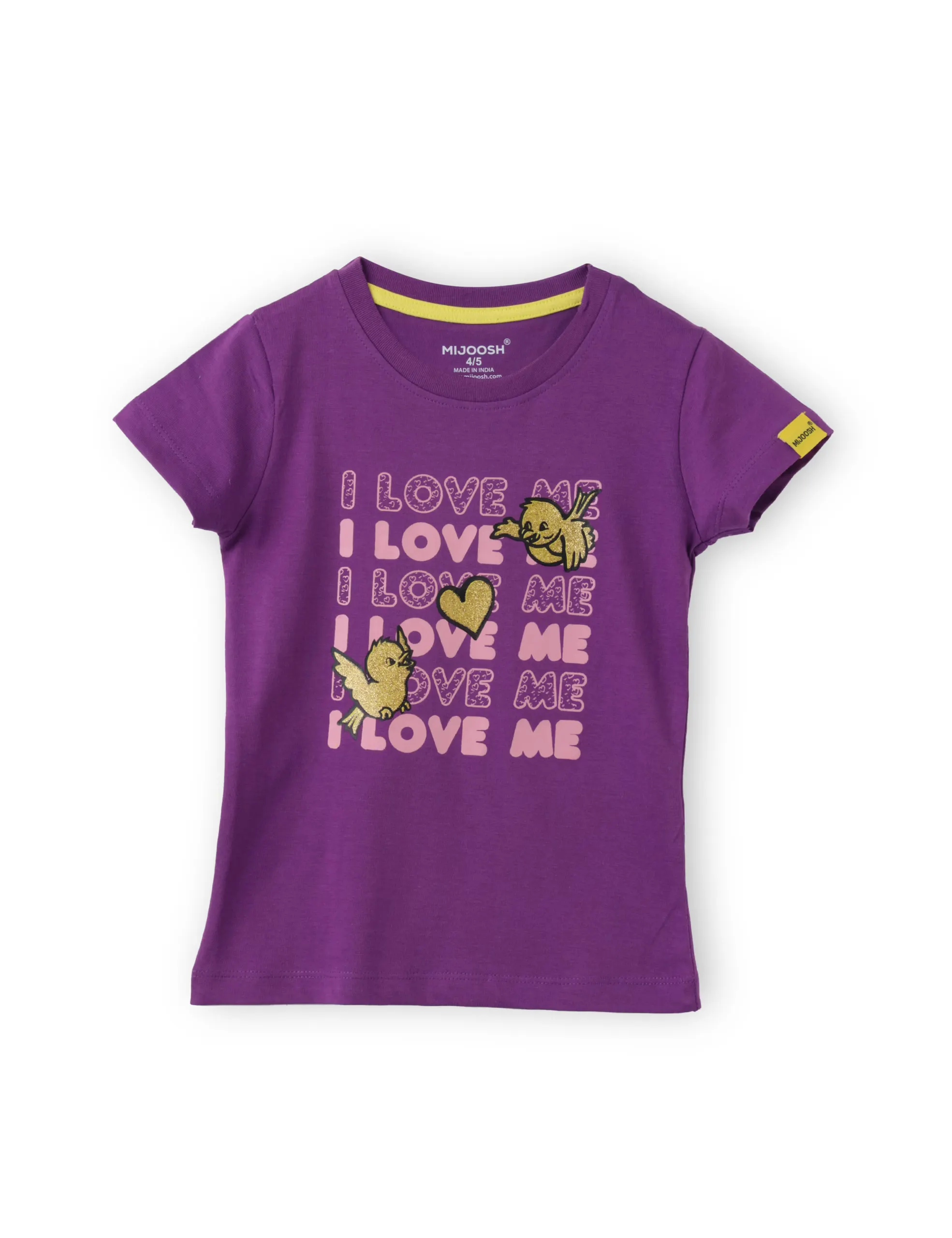 Girls T-Shirt Bonbon Pink / Sparking Grape Violet, Soft Cotton, Ages 2-6 (2pcs pack) - Image 5