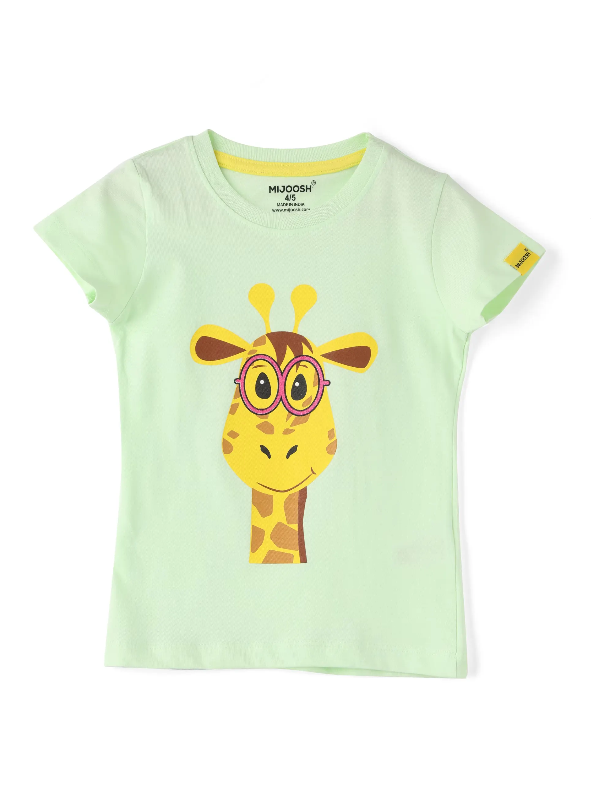 Girls T-Shirt Patina Green / Bright Rose Pink, Soft Cotton, Ages 2-6 (2pcs pack) - Image 5