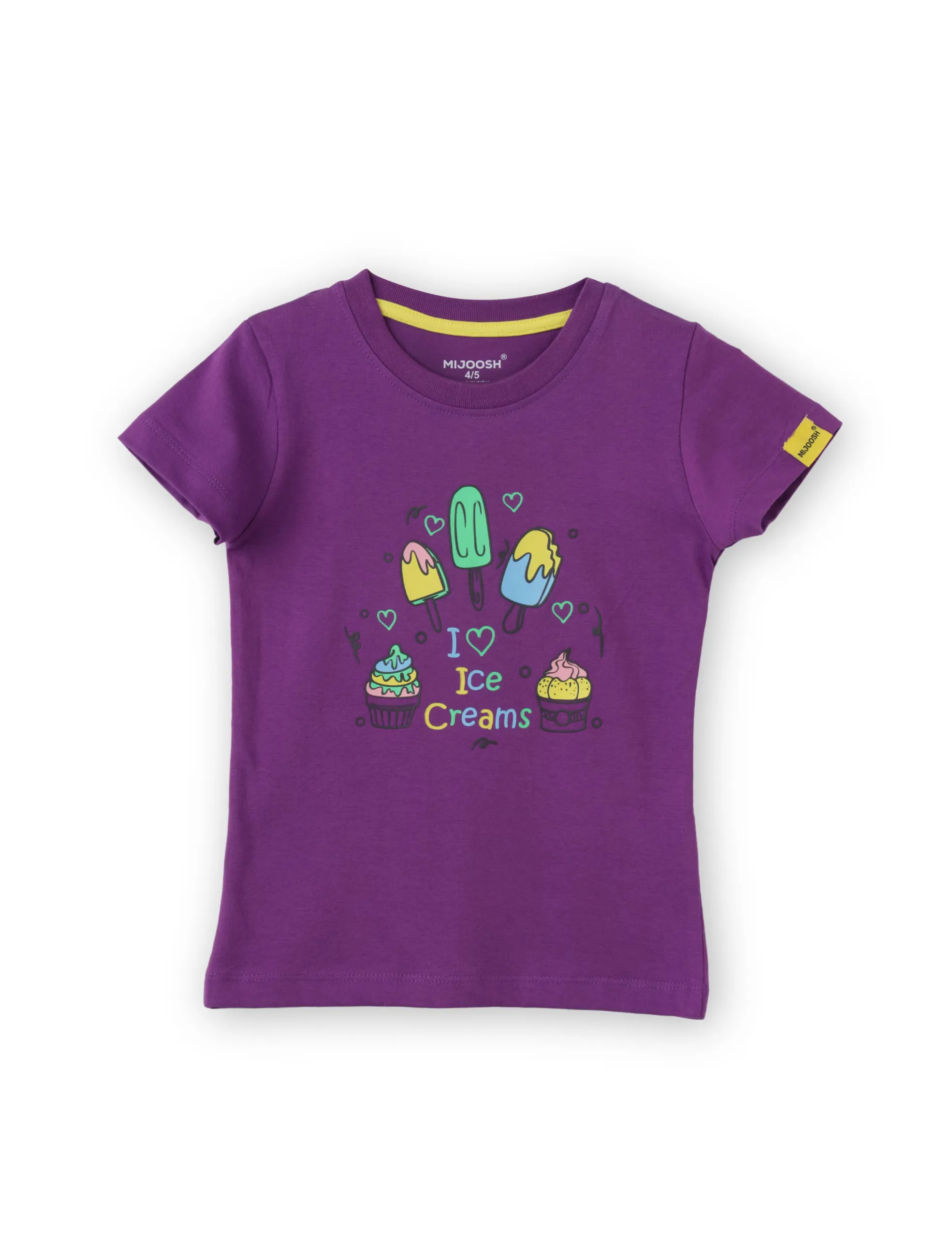 Girls T-Shirt  Atomizer Blue / Sparking Grape Violet, Soft Cotton, Ages 2-6 (2pcs pack) - Image 5
