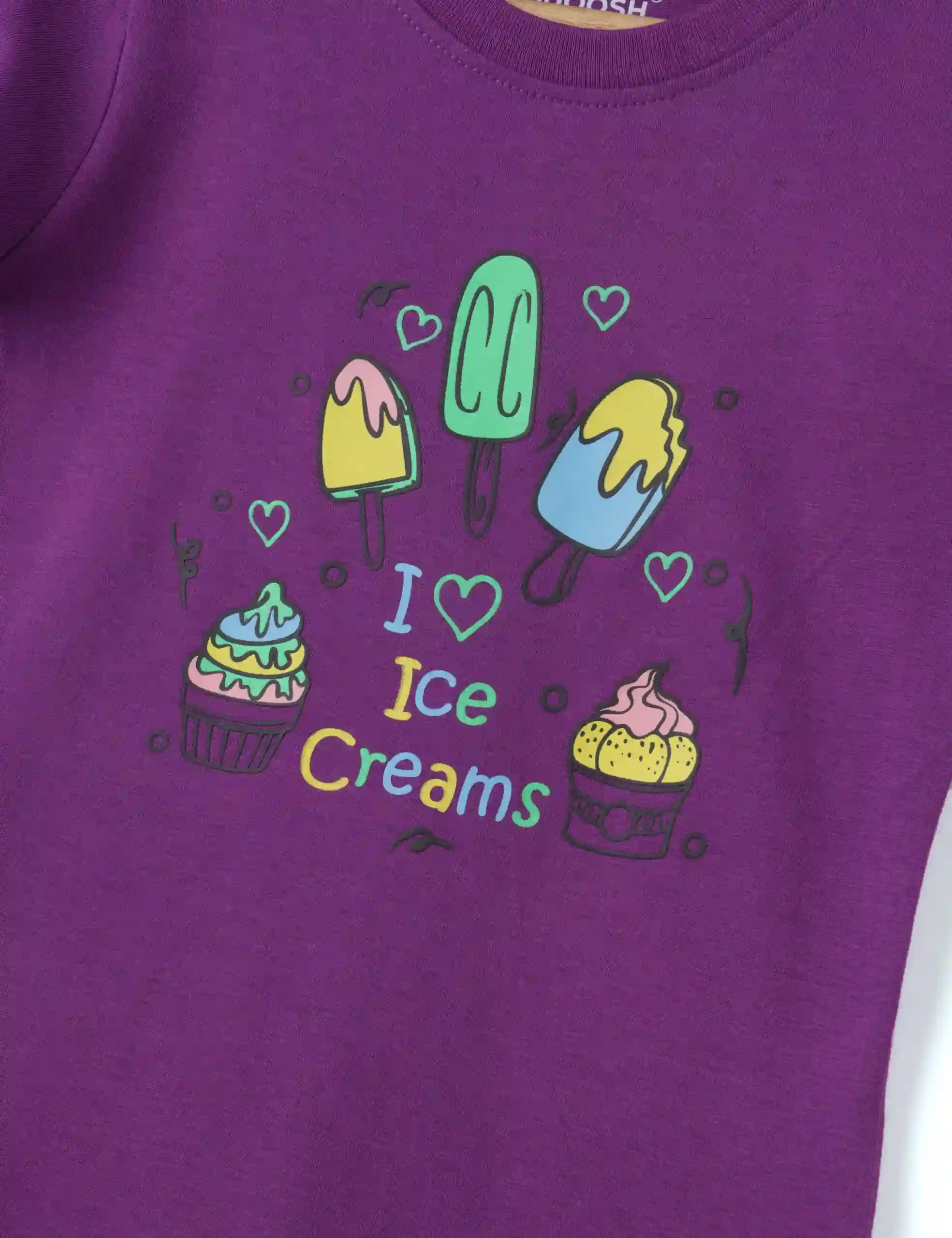 Girls T-Shirt  Atomizer Blue / Sparking Grape Violet, Soft Cotton, Ages 2-6 (2pcs pack) - Image 6