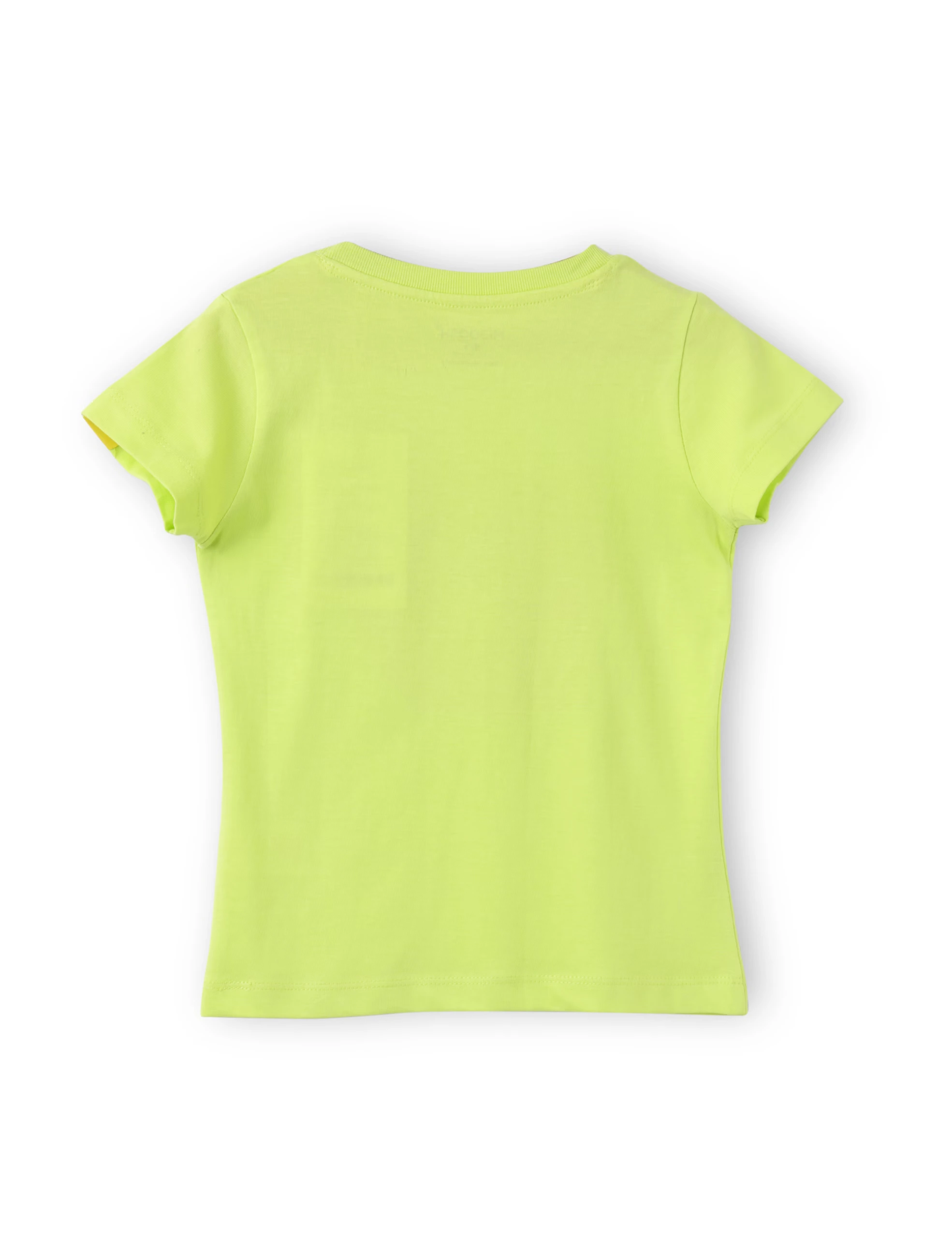 Girls T shirt Cotton Acid Lime Green Donut Print - Image 5