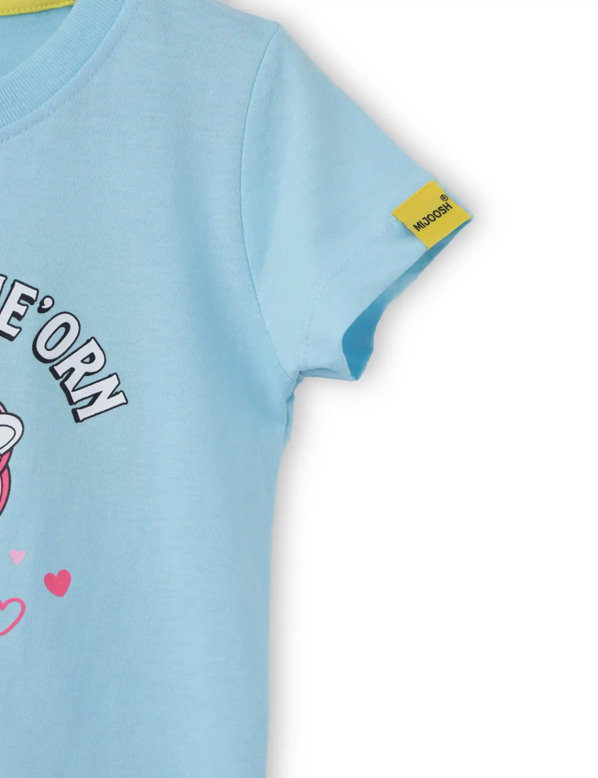 Girls T shirt Cotton Atomizer Blue Cute Unicorn - Image 4