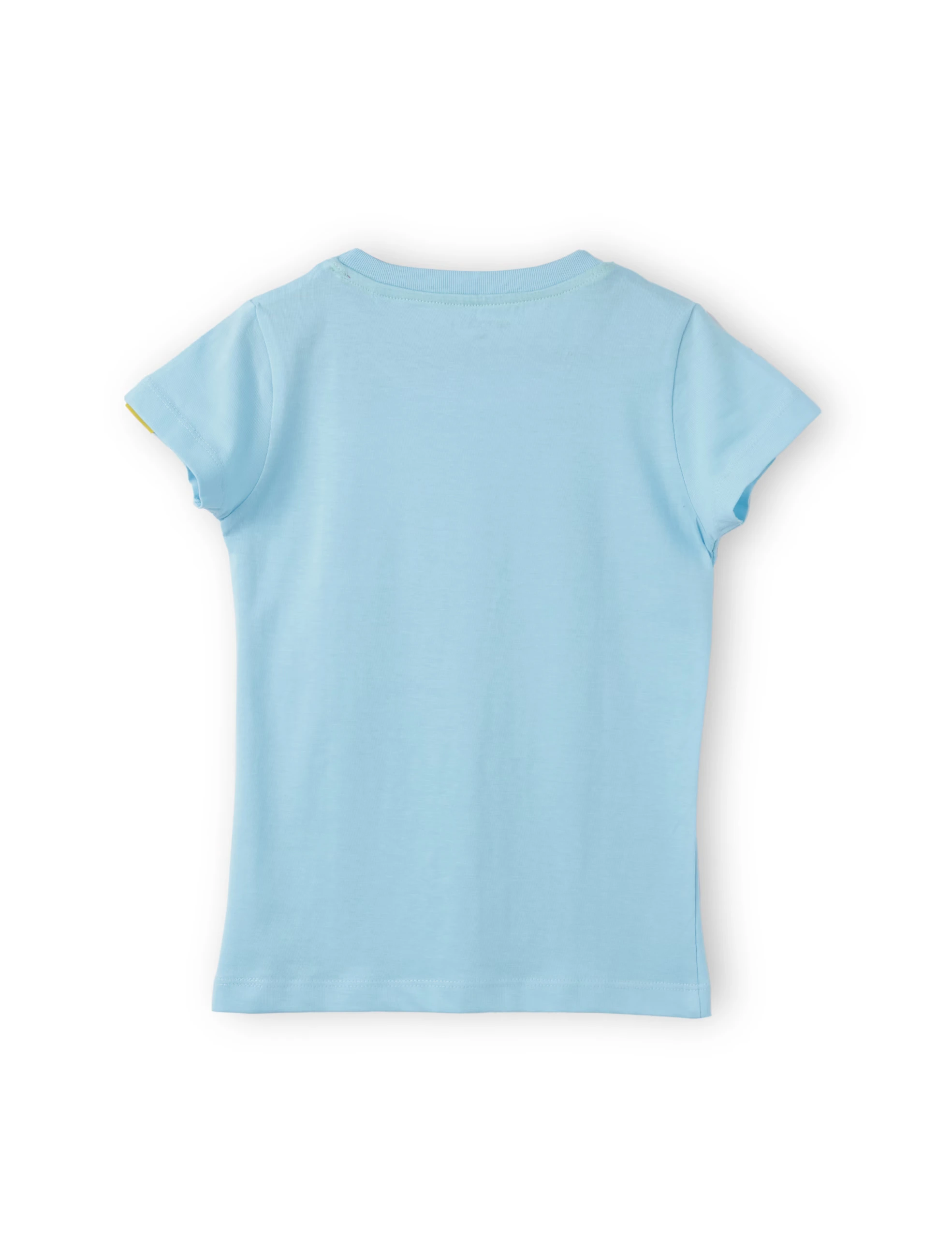 Girls T shirt Cotton Atomizer Blue Rainbow and Cloud print - Image 5