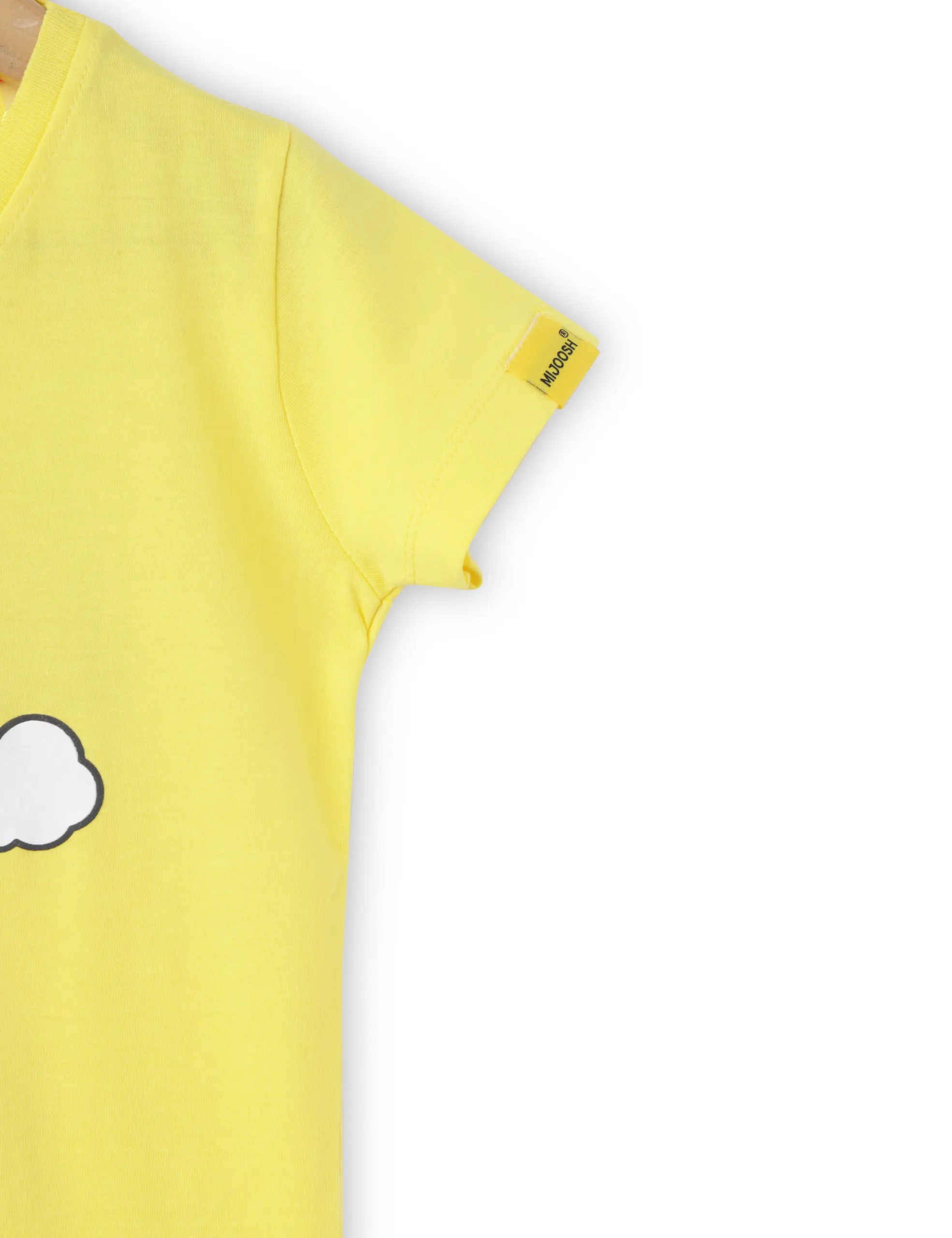 Girls T shirt Cotton Blazing Yellow Happy Baby Elephant - Image 4