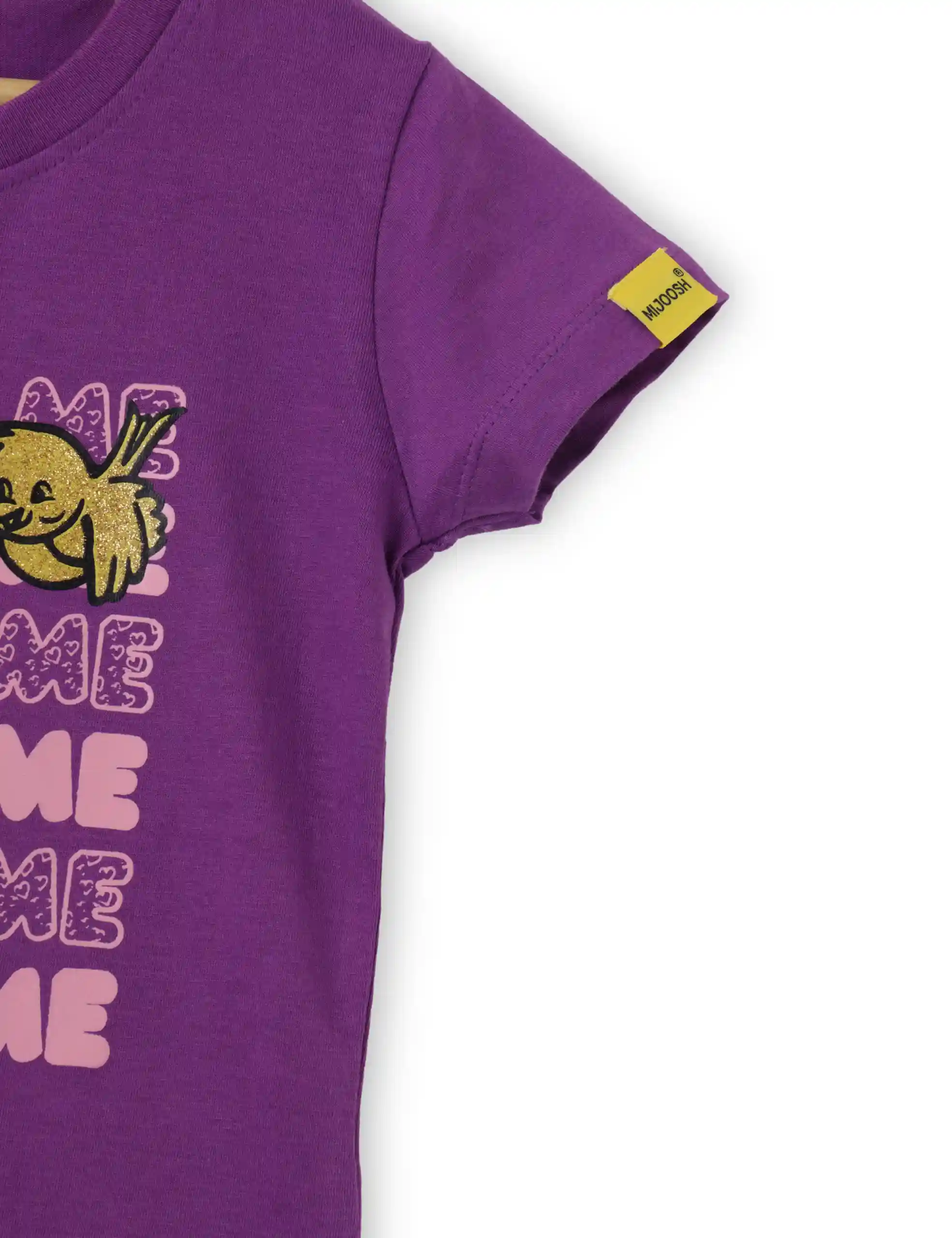 Girls T shirt Cotton Sparkling Grape Violet Love Tweety - Image 4