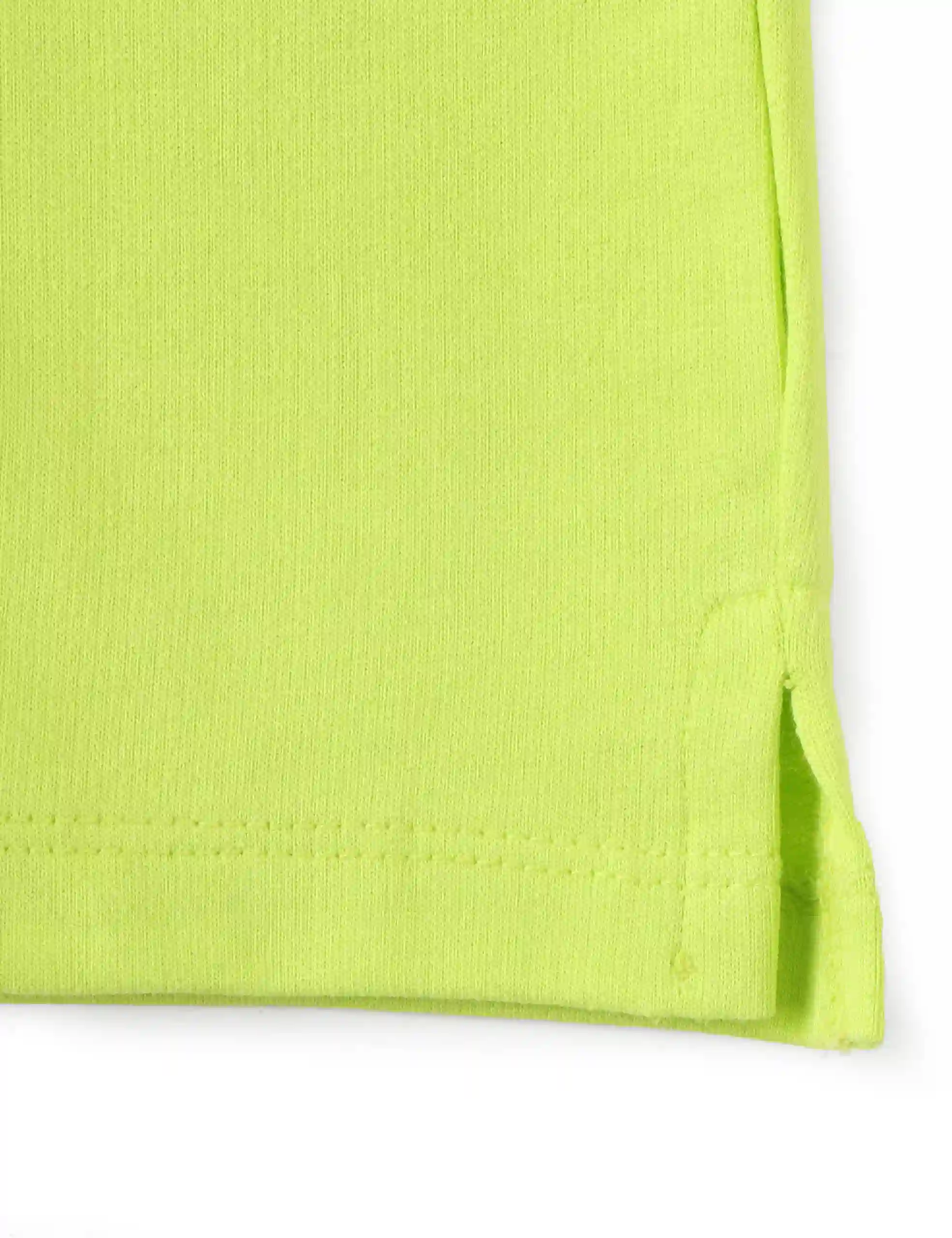 Girls Capri Pants Cotton French Terry Acid Lime Green Girl vs Wild - Image 4