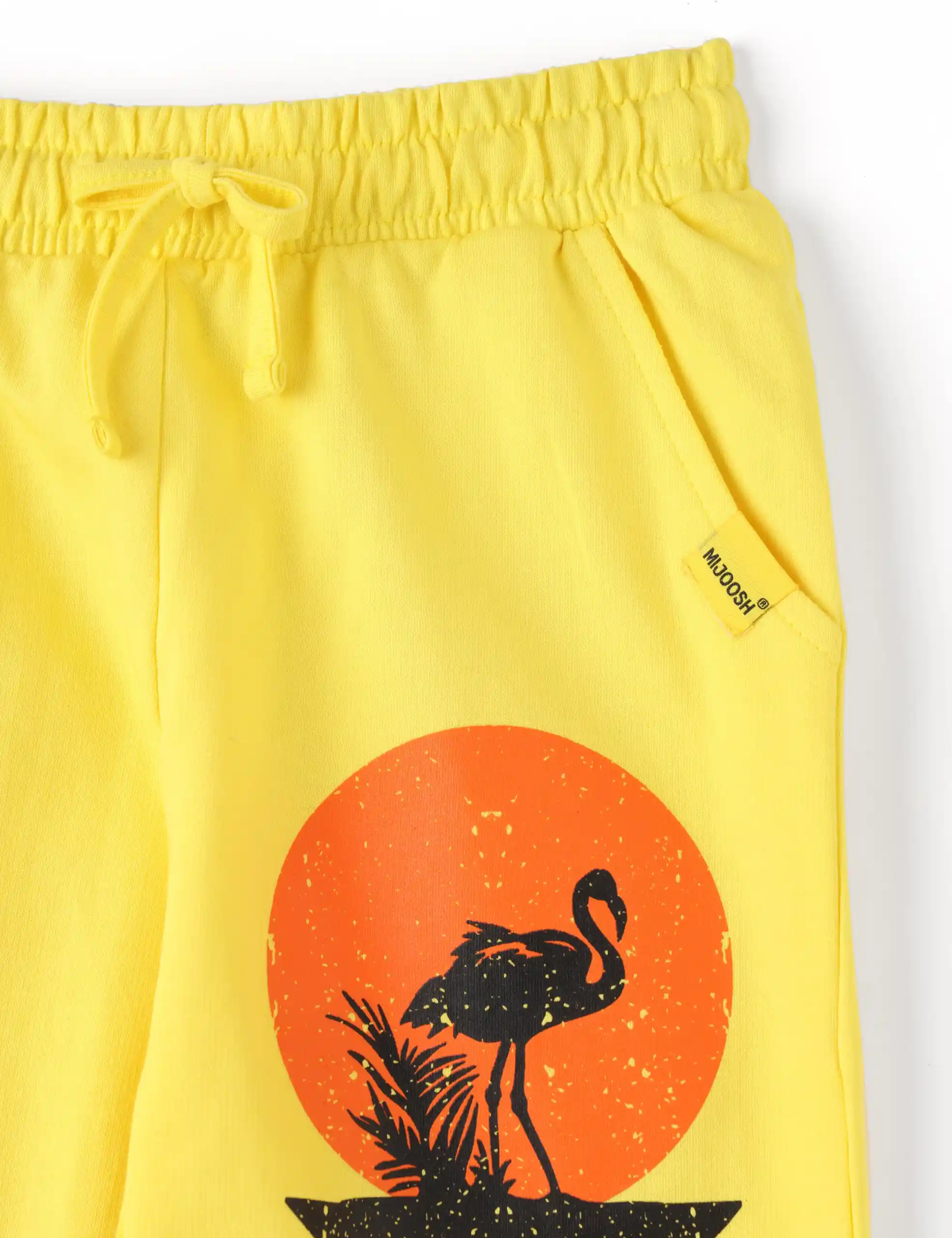 Girls Capri Pants Cotton French Terry Blazing Yellow Miami Beach - Image 3