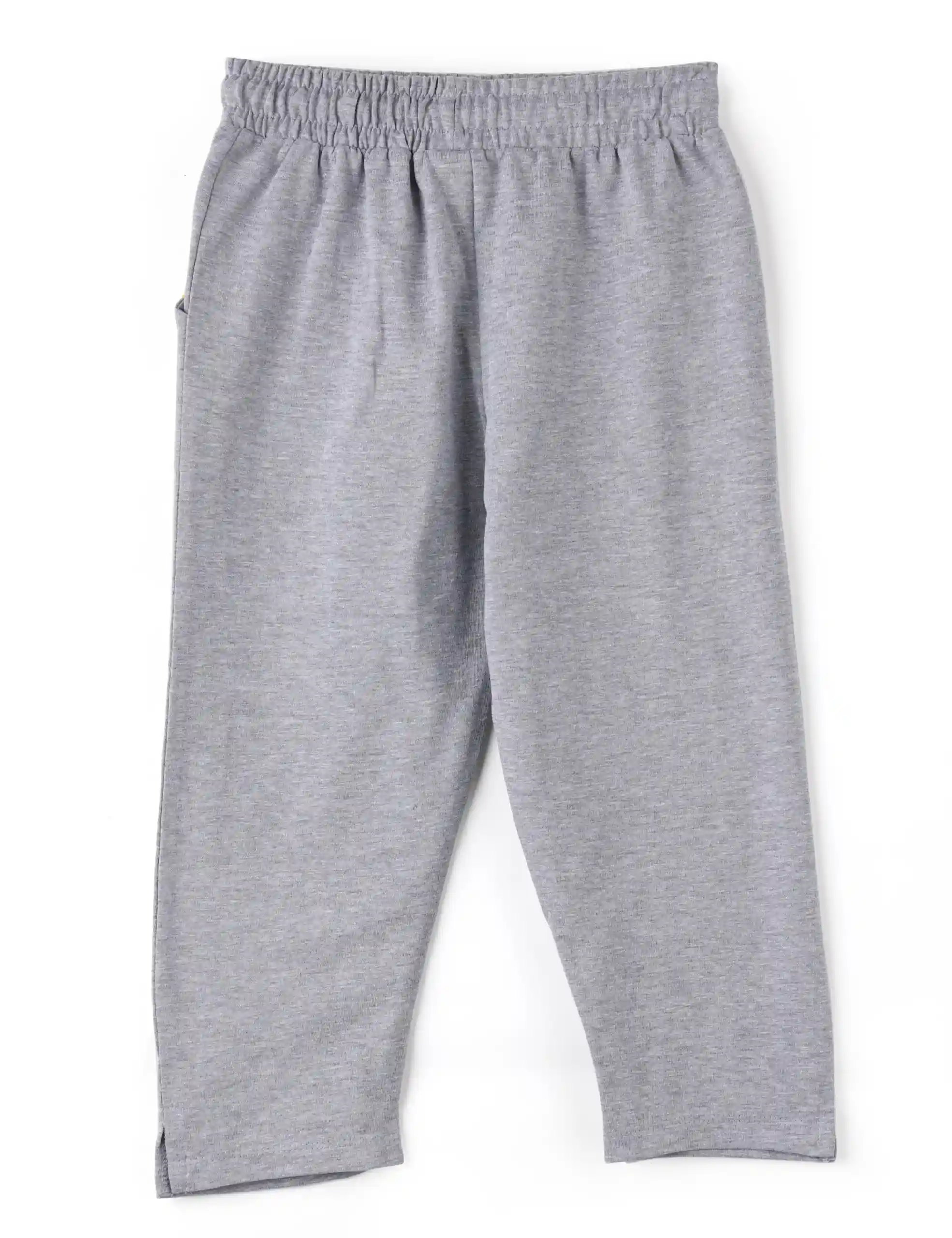 Girls Capri Pants Cotton French Terry Grey Heather Melange New York - Image 5