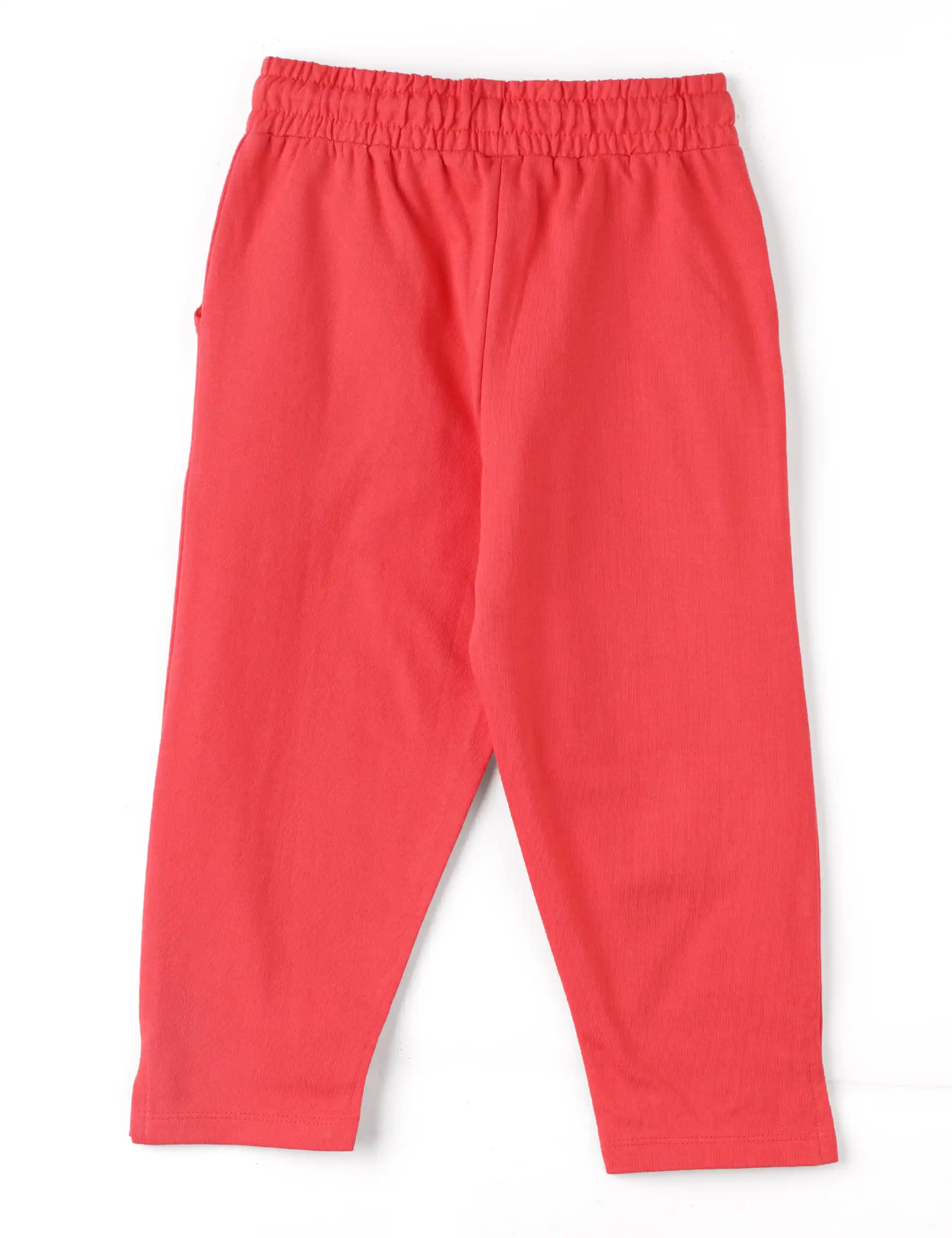 Girls Capri Pants Cotton French Terry Hibiscus Red Queen’s Land - Image 5