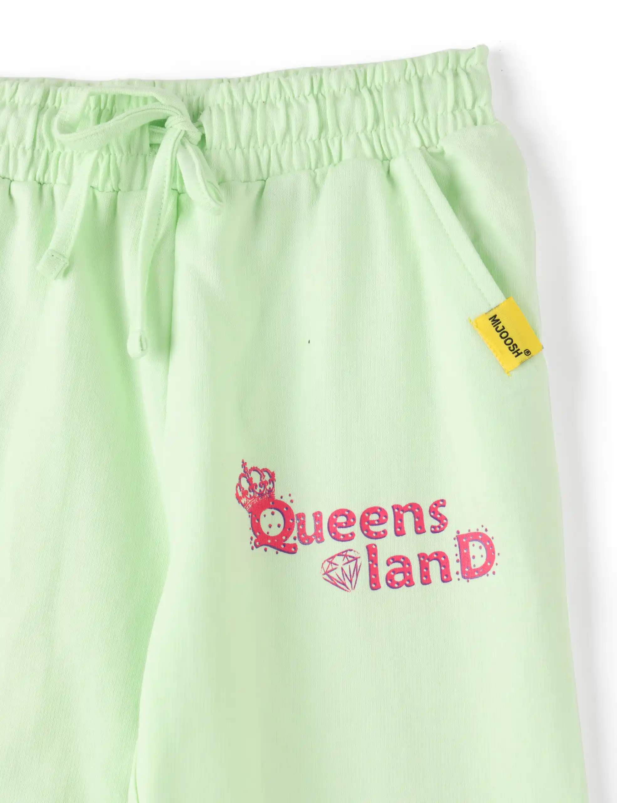 Girls Capri Pants Cotton French Terry Patina Green Queen’s Land - Image 3