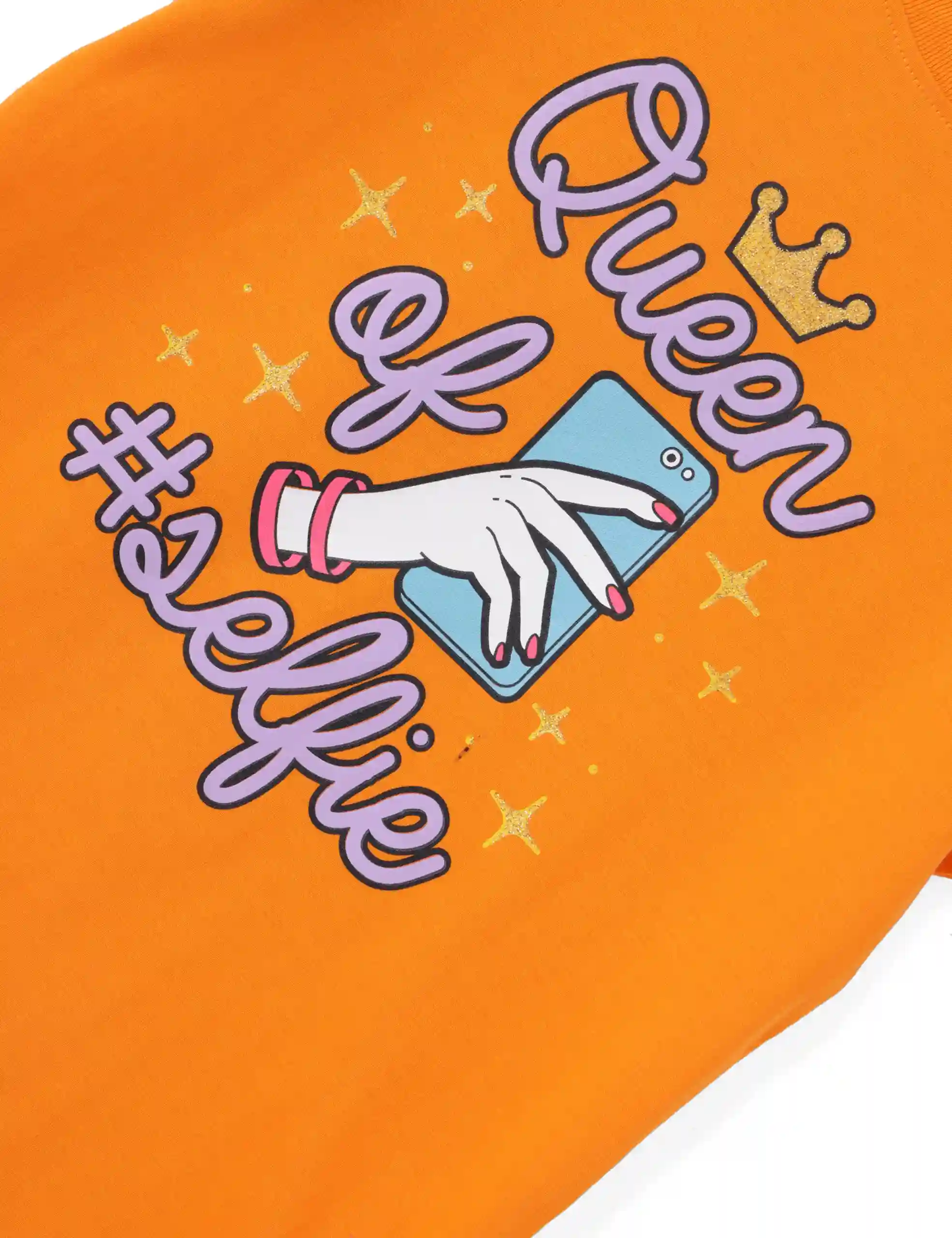 Girls T-Shirt Blazing Yellow / Vibrant Orange, Soft Cotton, Ages 7-14 (2pcs pack) - Image 5