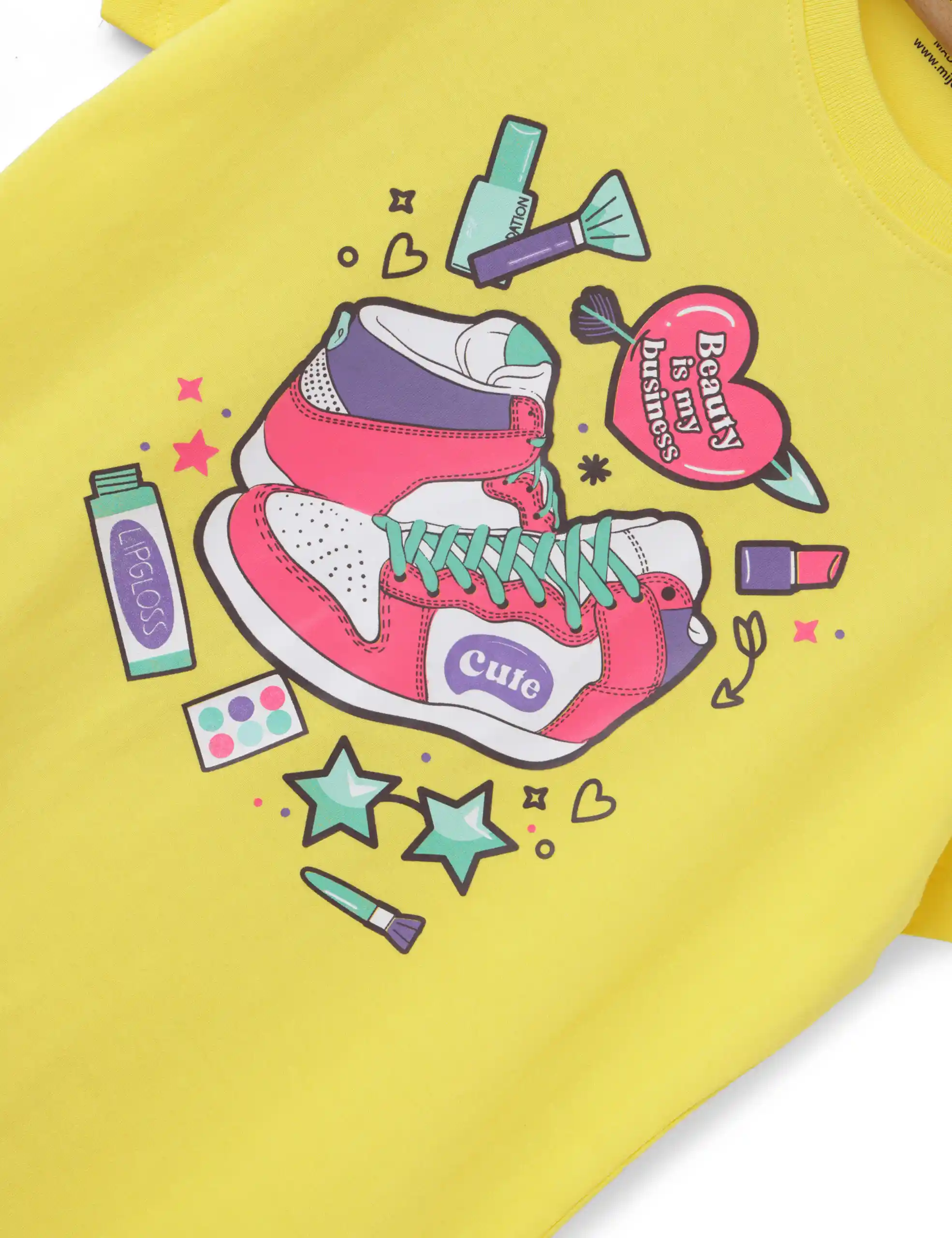 Girls T-Shirt Blazing Yellow / Vibrant Orange, Soft Cotton, Ages 7-14 (2pcs pack) - Image 6